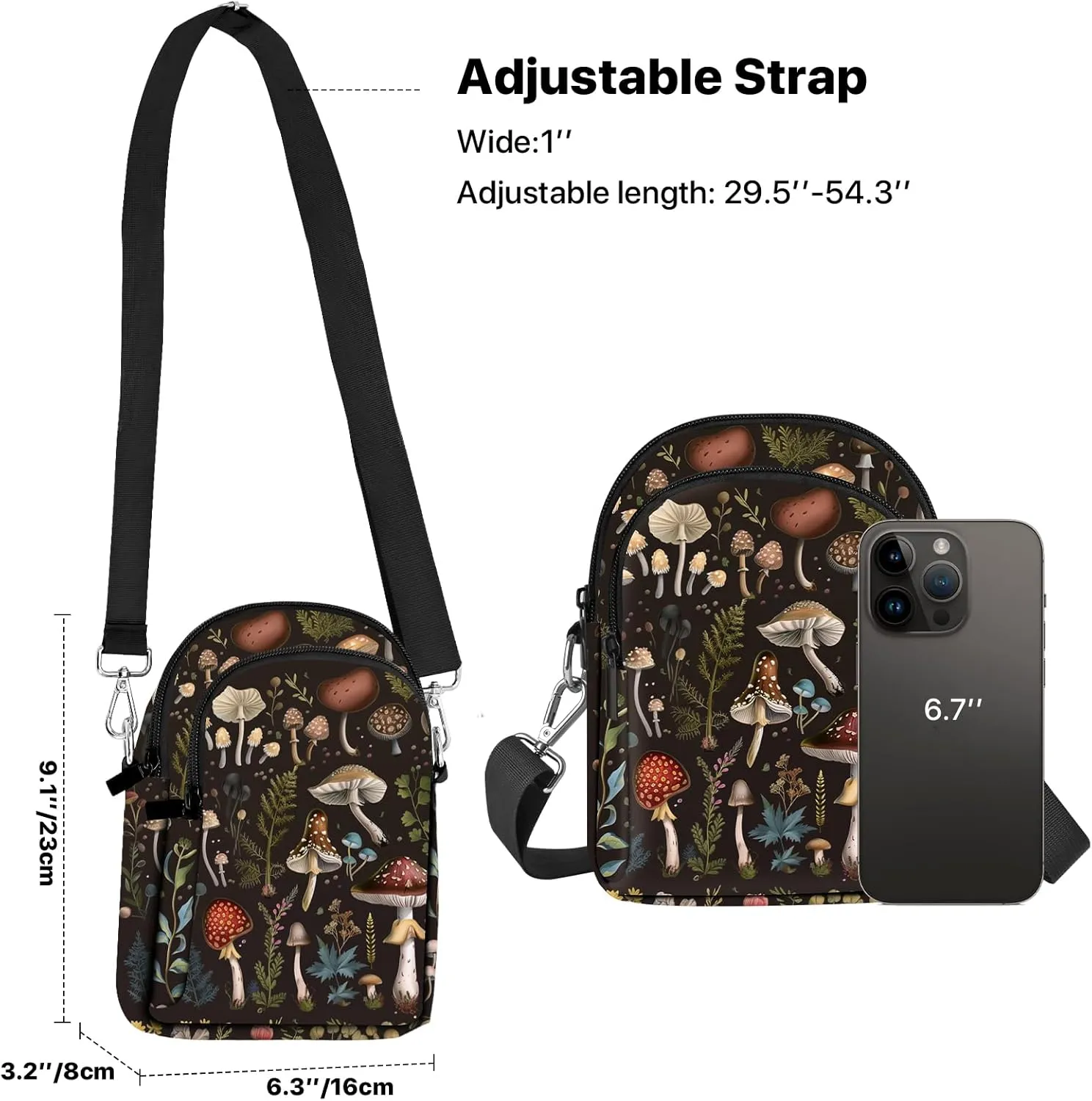 Crossbody Bags for Women Cell Phone Purse Casual Shoulder Bag with Adjustable Strap Card Slots for Travel Work