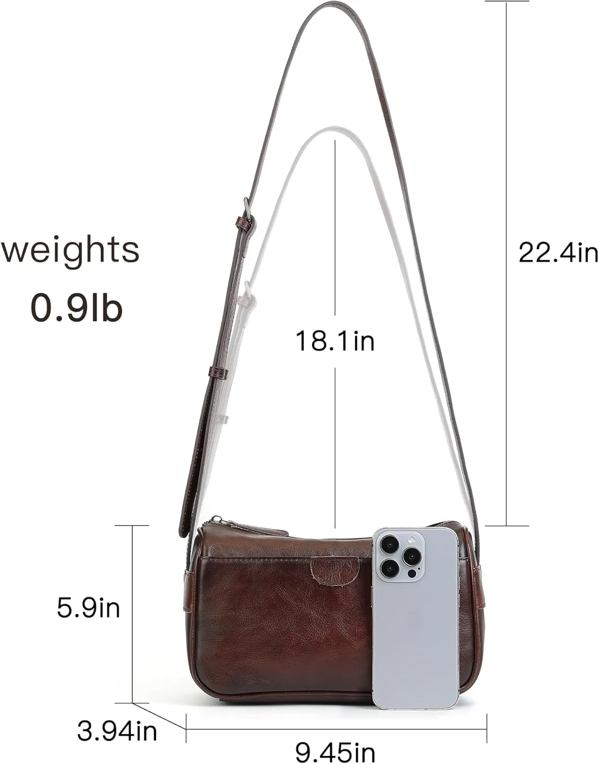 Crossbody Bags for Women Genuine Leather Crossbody Purse Shoulder Bag Small Handbags Purses Daily Essentials Pouch