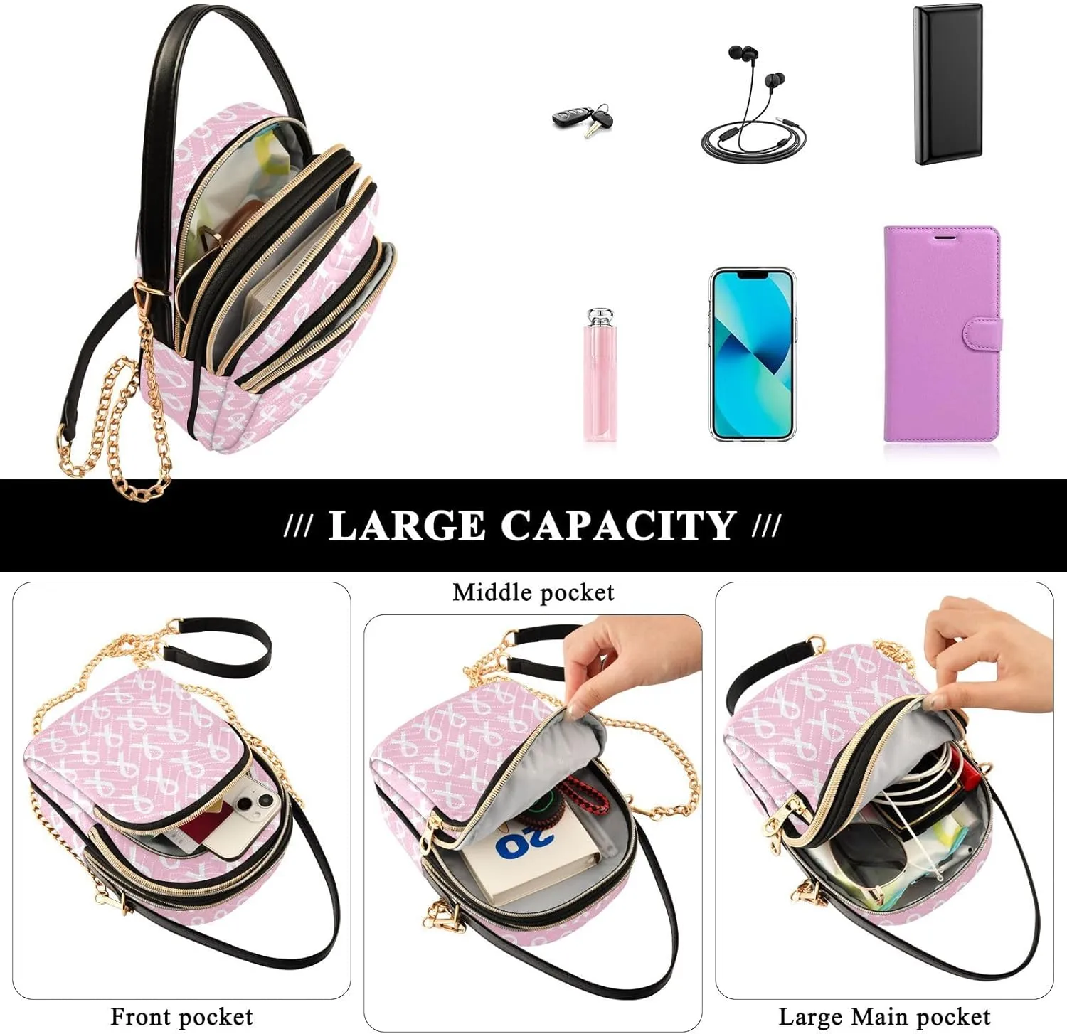 Crossbody Bags for Women Hand Bag Small Sling Shoulder Travel Bag Phone Purse with Strap