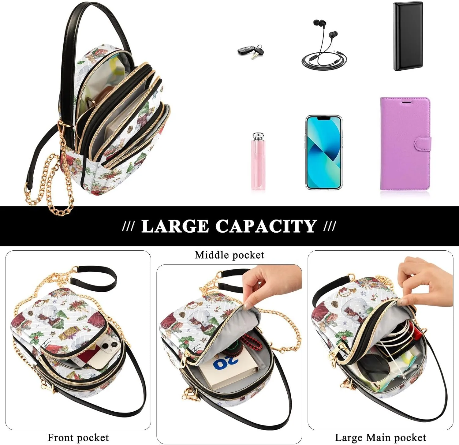 Crossbody Bags for Women Hand Bag Small Sling Shoulder Travel Bag Phone Purse with Strap