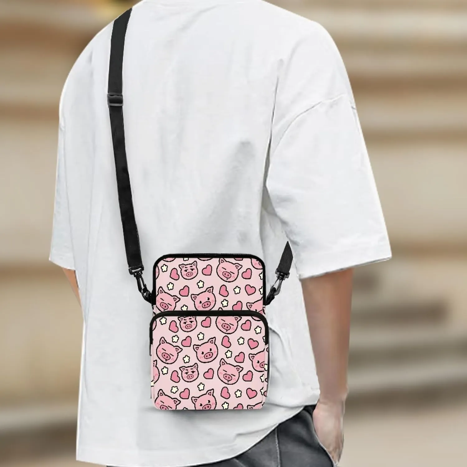 Crossbody Bags for Women Men Trendy with Zipper Sling Purse Phone Holder Messenger Bag Small Shoulder Bag