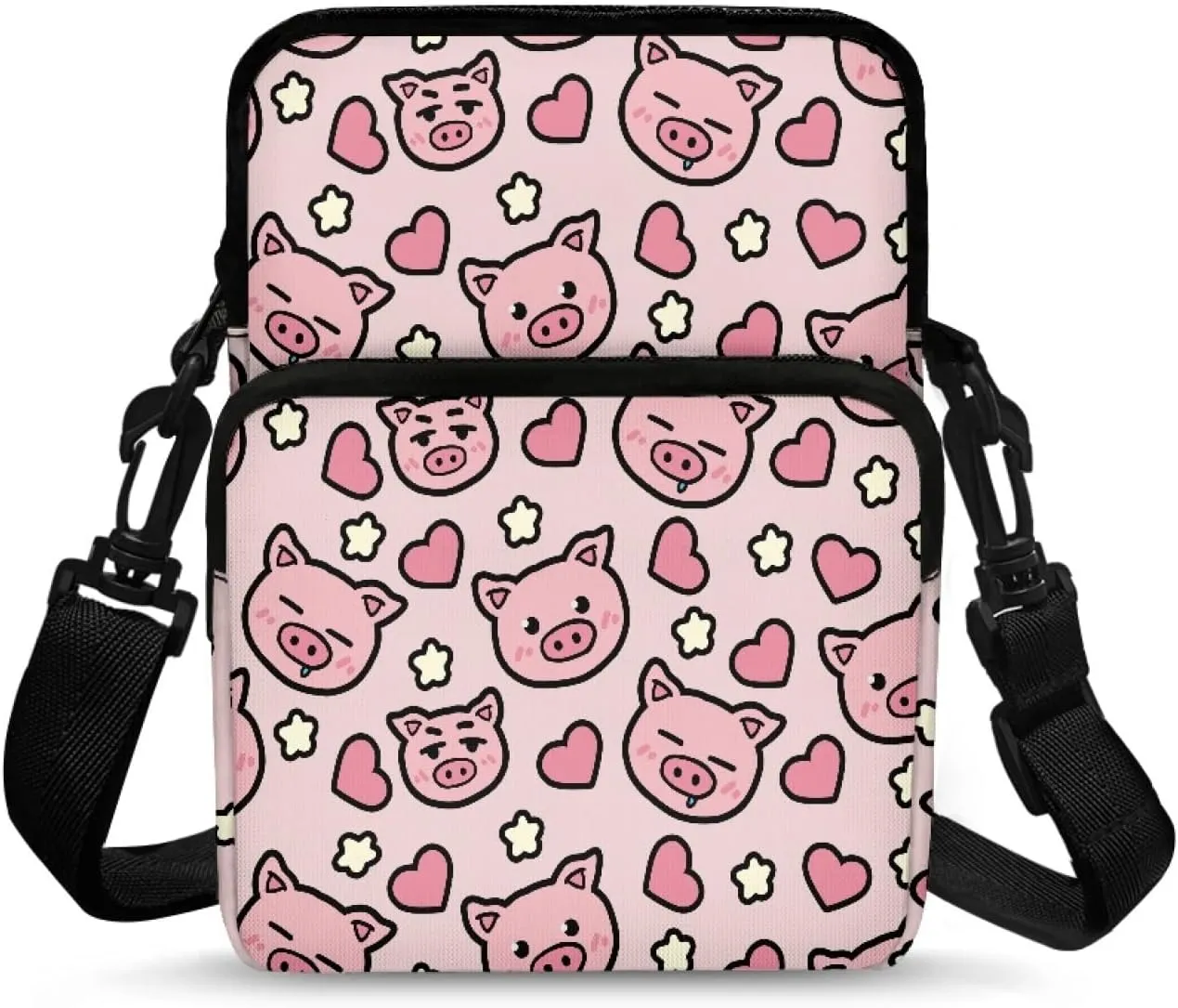 Crossbody Bags for Women Men Trendy with Zipper Sling Purse Phone Holder Messenger Bag Small Shoulder Bag