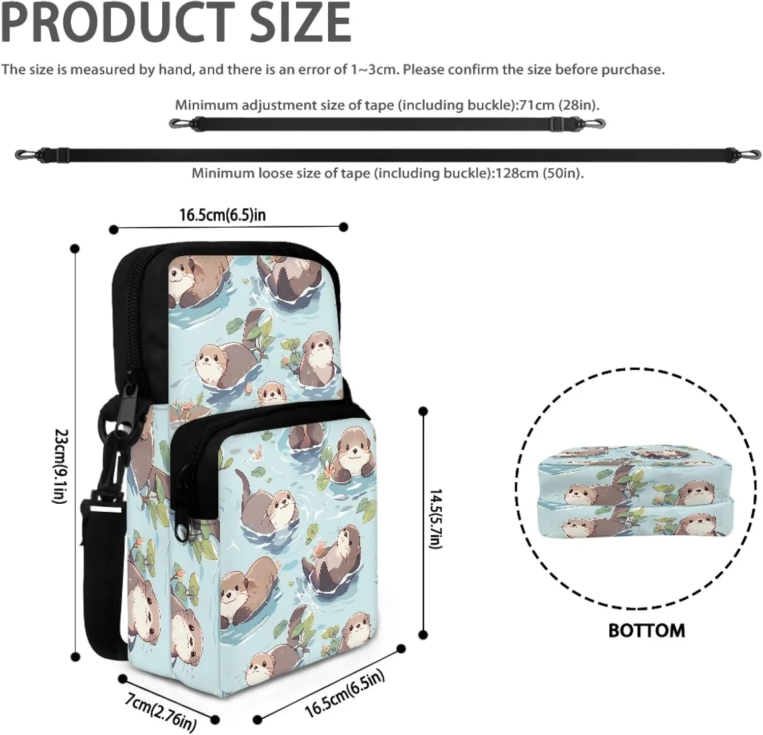 Crossbody Bags for Women Men Trendy with Zipper Sling Purse Phone Holder Messenger Bag Small Shoulder Bag