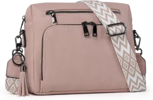 Crossbody Bags for Women MultiPockets Purses for Women Vegan Leather Shoulder Bag with Ajustable Strap for Shopping