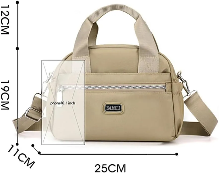 Crossbody Bags for Women Nylon Waterproof Lightweight Shoulder Bag,Top Handle Satchel Handbag for Travel Work