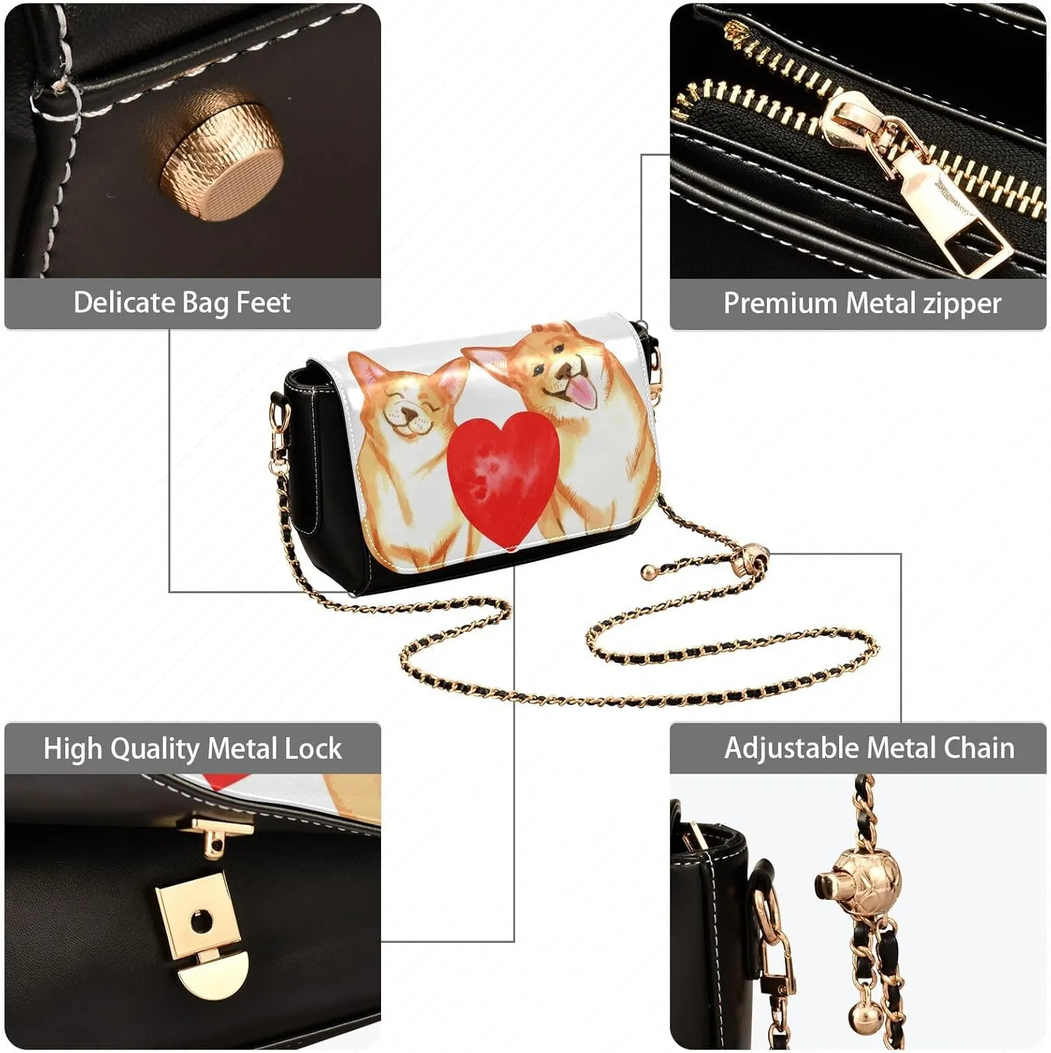 Crossbody Bags for Women Trendy Women's Black Shoulder Bag Small PU Leather Flap Cross Body Bag Handbags