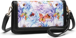 Crossbody Bags For Women Wristlet Wallet Phone Purse Shoulder handbags Multi-Function Small RFID Clutch Card Holder…