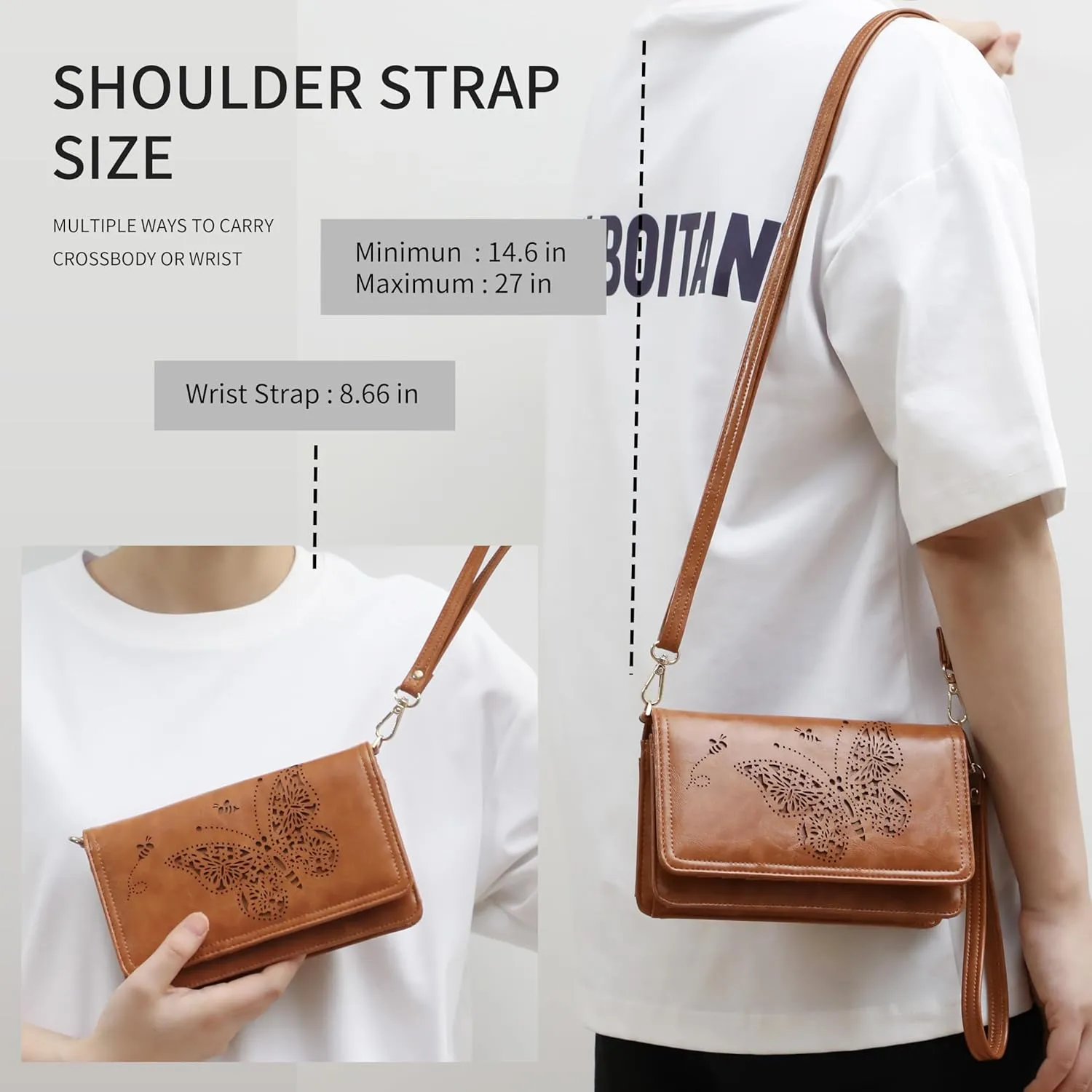 Crossbody Bags For Women Wristlet Wallet Phone Purse Shoulder handbags Multi-Function Small RFID Clutch Card Holder