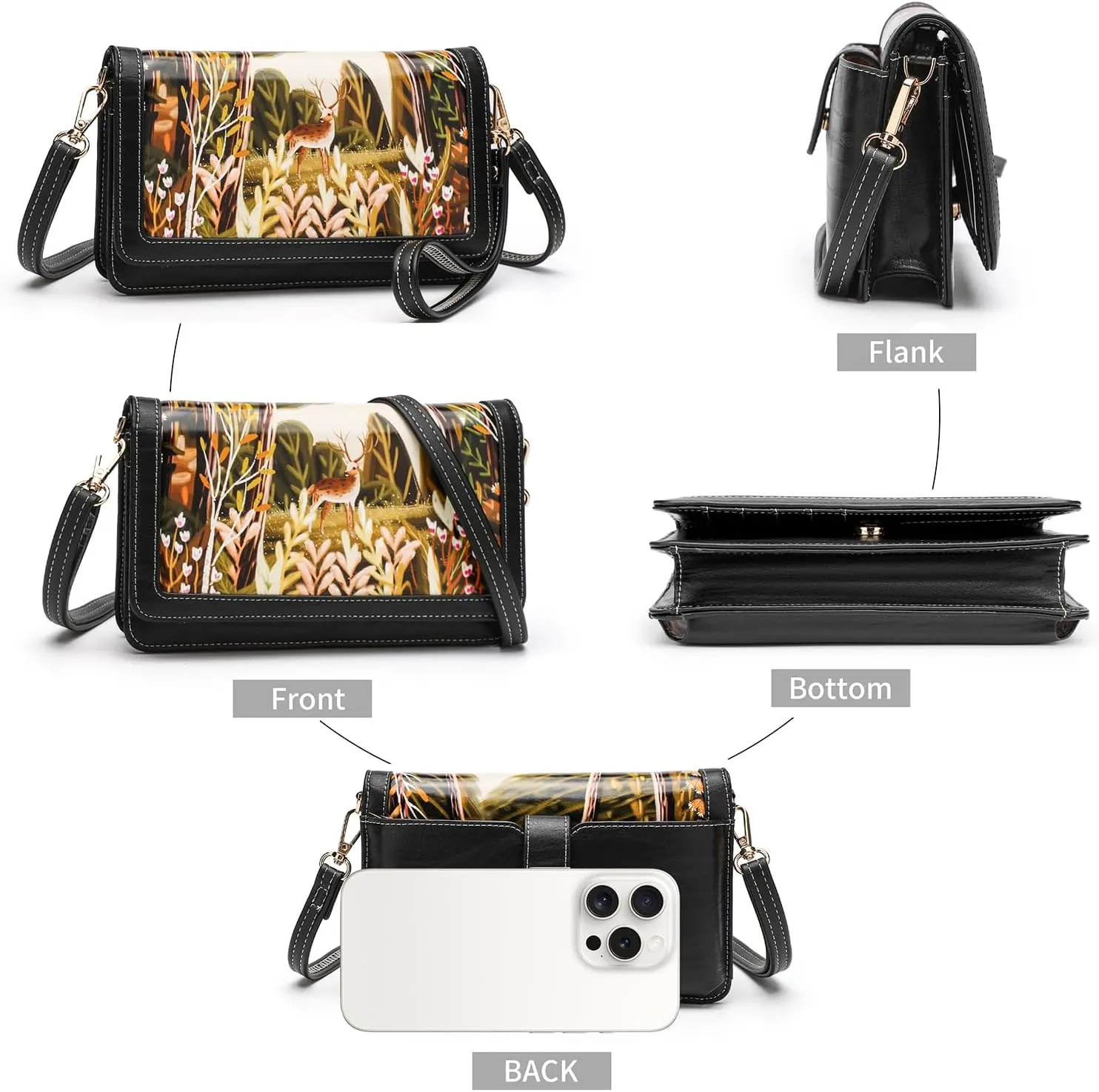 Crossbody Bags For Women Wristlet Wallet Phone Purse Shoulder handbags Multi-Function Small RFID Clutch Card Holder…