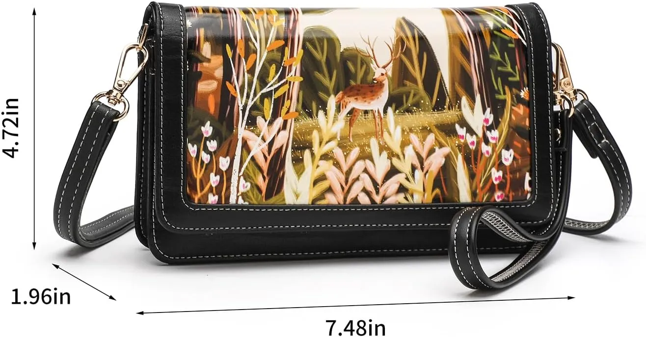 Crossbody Bags For Women Wristlet Wallet Phone Purse Shoulder handbags Multi-Function Small RFID Clutch Card Holder…