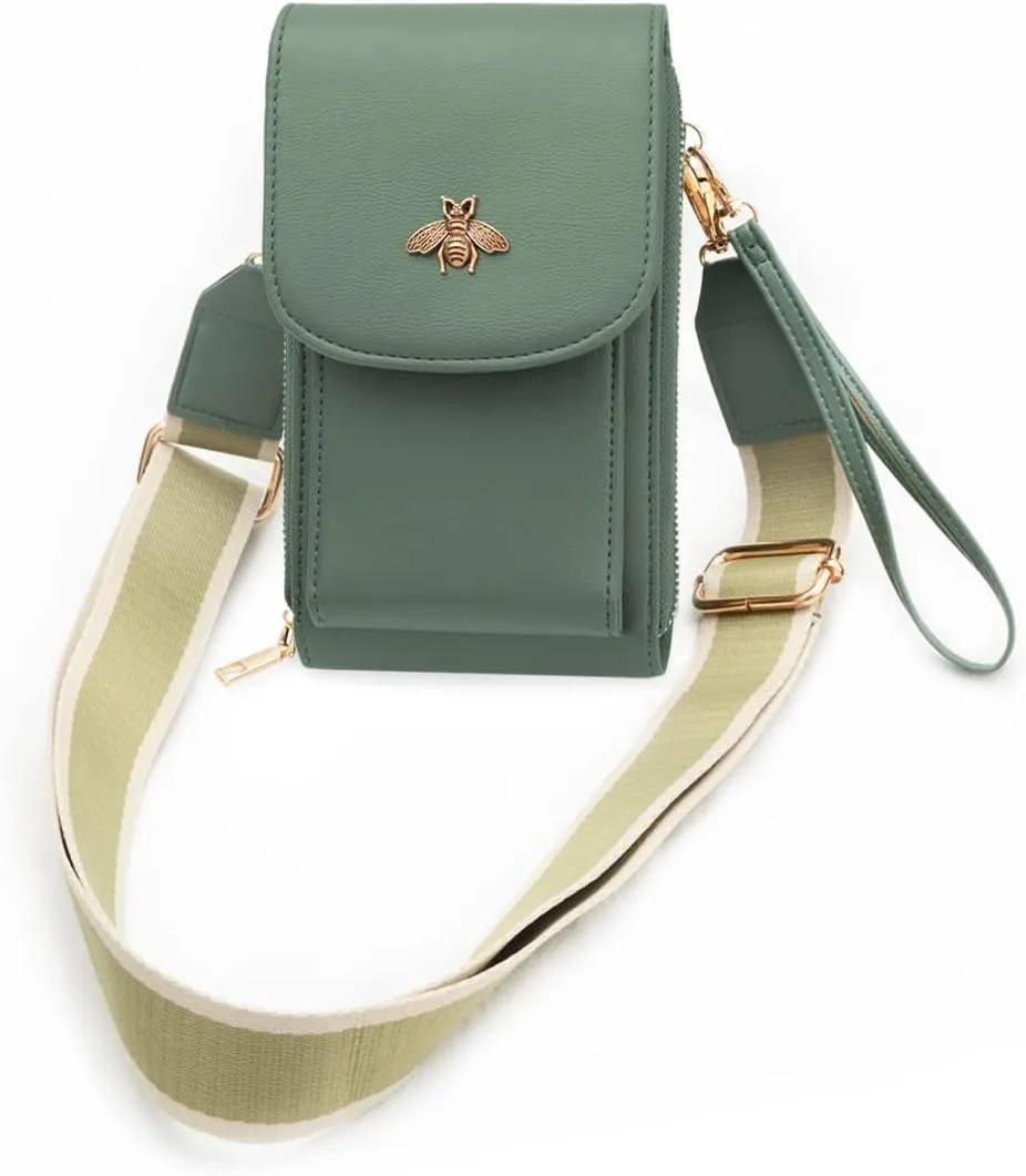 CrossBody Bags with Touchscreen Cell Phone Purse Window Zipper Pocket,RFID Blocking Card Holder iPhone bag for Women