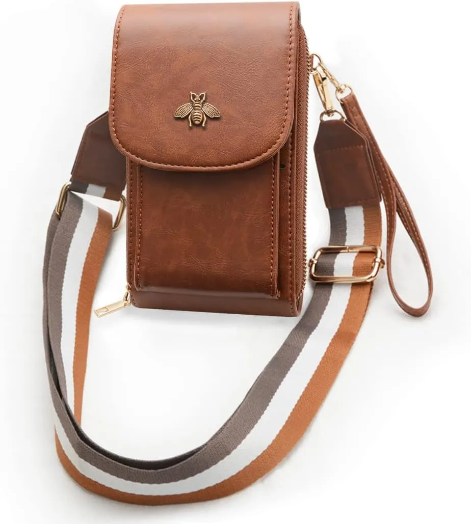 CrossBody Bags with Touchscreen Cell Phone Purse Window Zipper Pocket,RFID Blocking Card Holder iPhone bag for Women