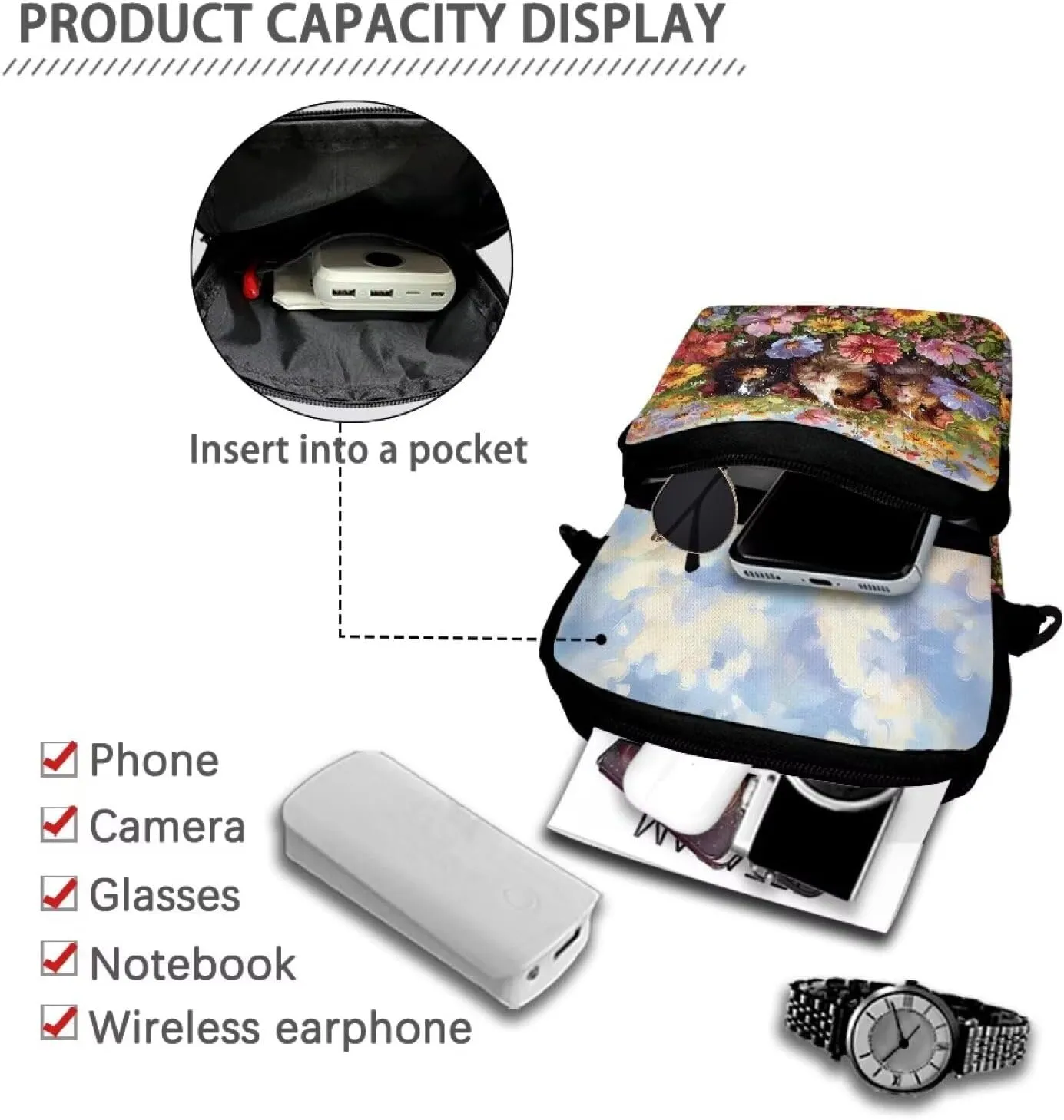 Crossbody Phone Bag Shoulder Arm Bag Cell Phone Purse Key Holder Credit Card Organiser Wallet