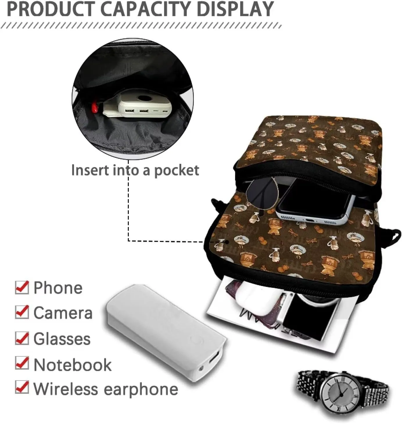 Crossbody Phone Bag Shoulder Arm Bag Cell Phone Purse Key Holder Credit Card Organiser Wallet