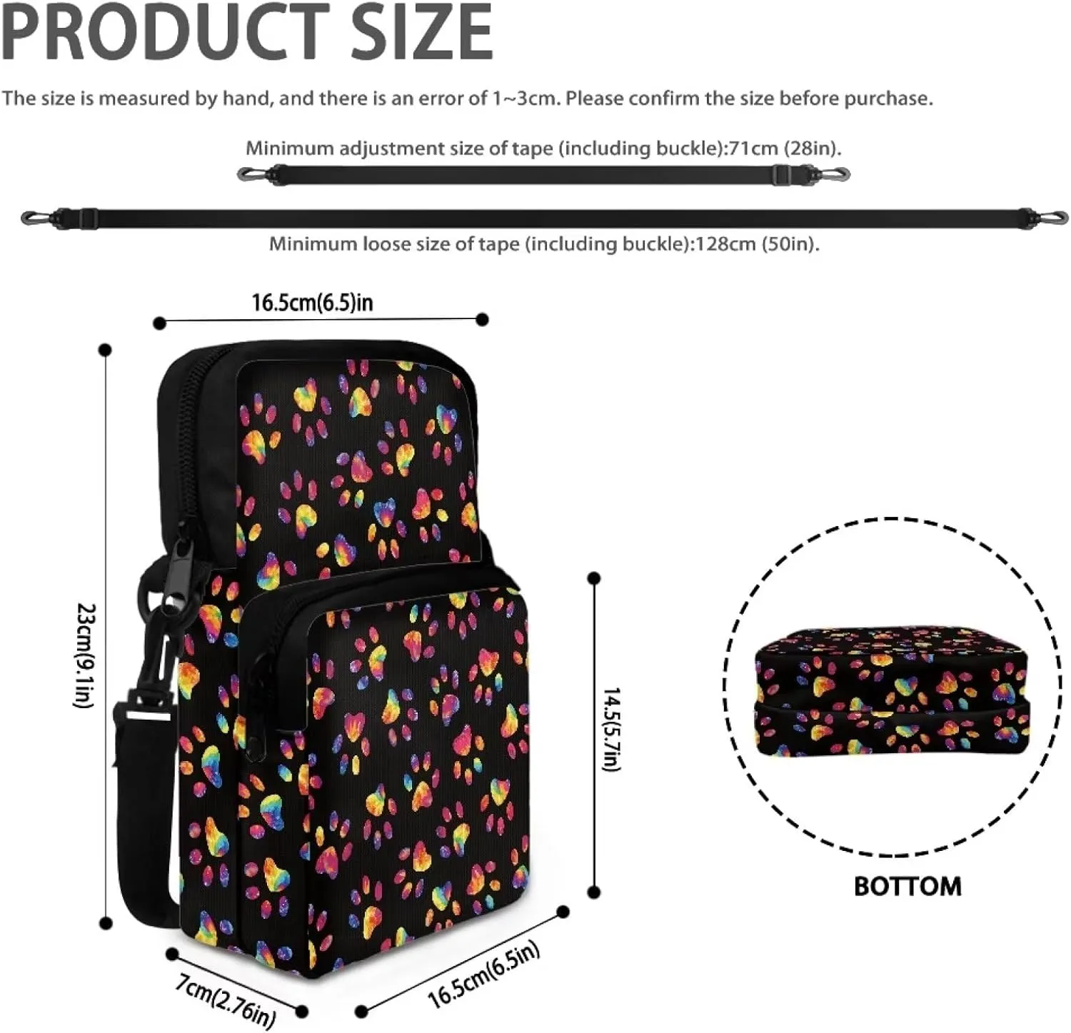 Crossbody Phone Bag Shoulder Arm Bag Cell Phone Purse Key Holder Credit Card Organiser Wallet