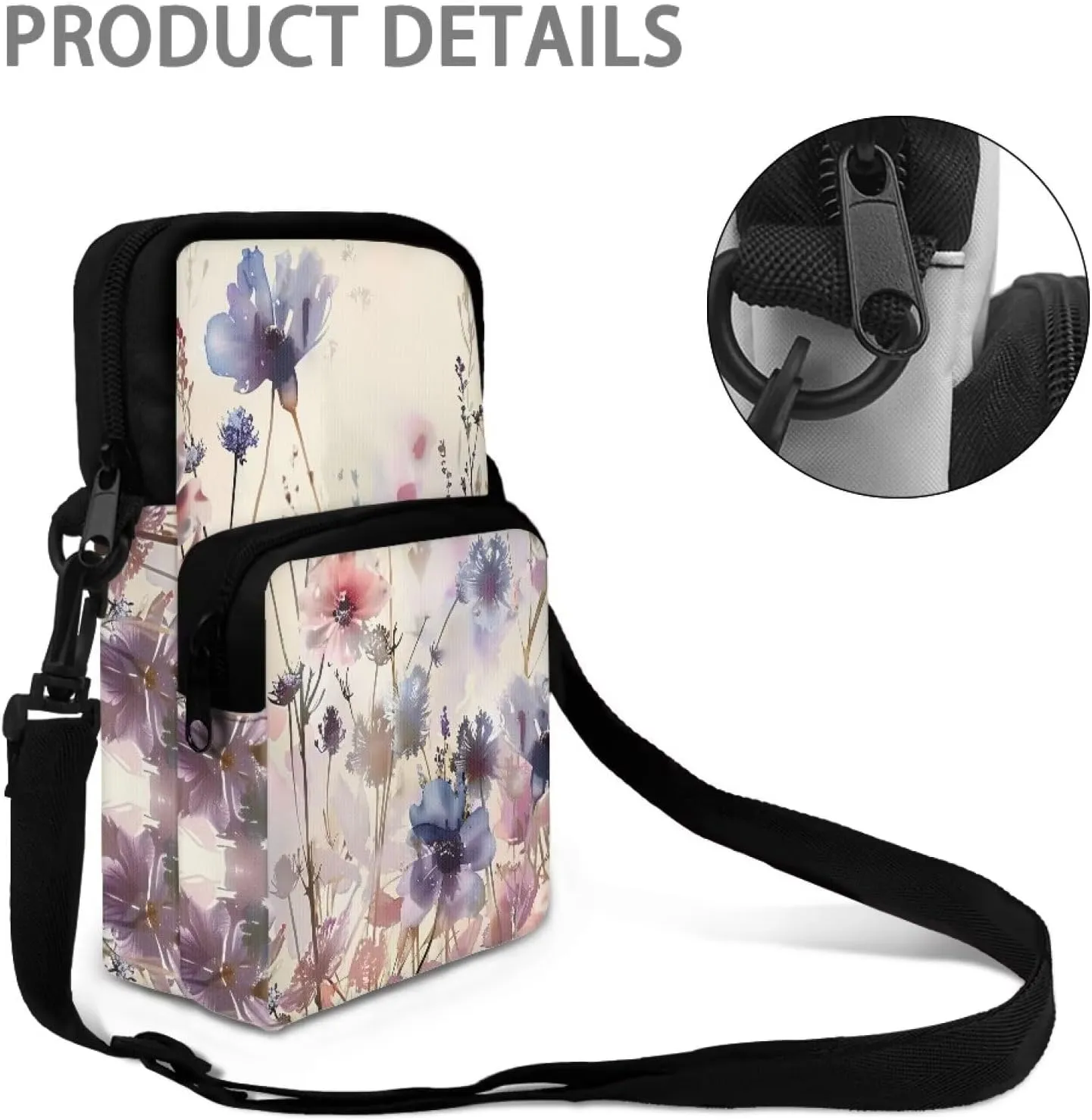 Crossbody Phone Bag Shoulder Arm Bag Cell Phone Purse Key Holder Credit Card Organiser Wallet