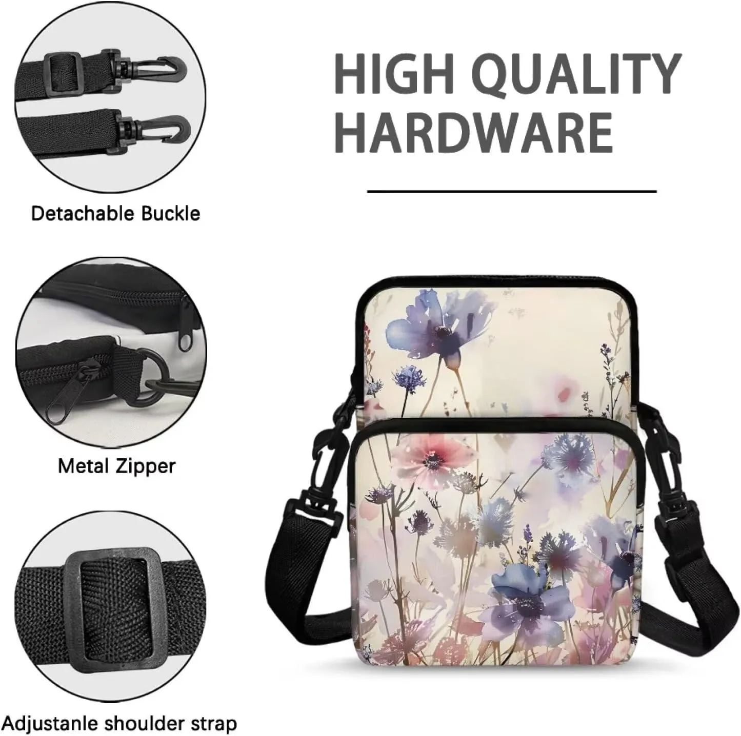 Crossbody Phone Bag Shoulder Arm Bag Cell Phone Purse Key Holder Credit Card Organiser Wallet