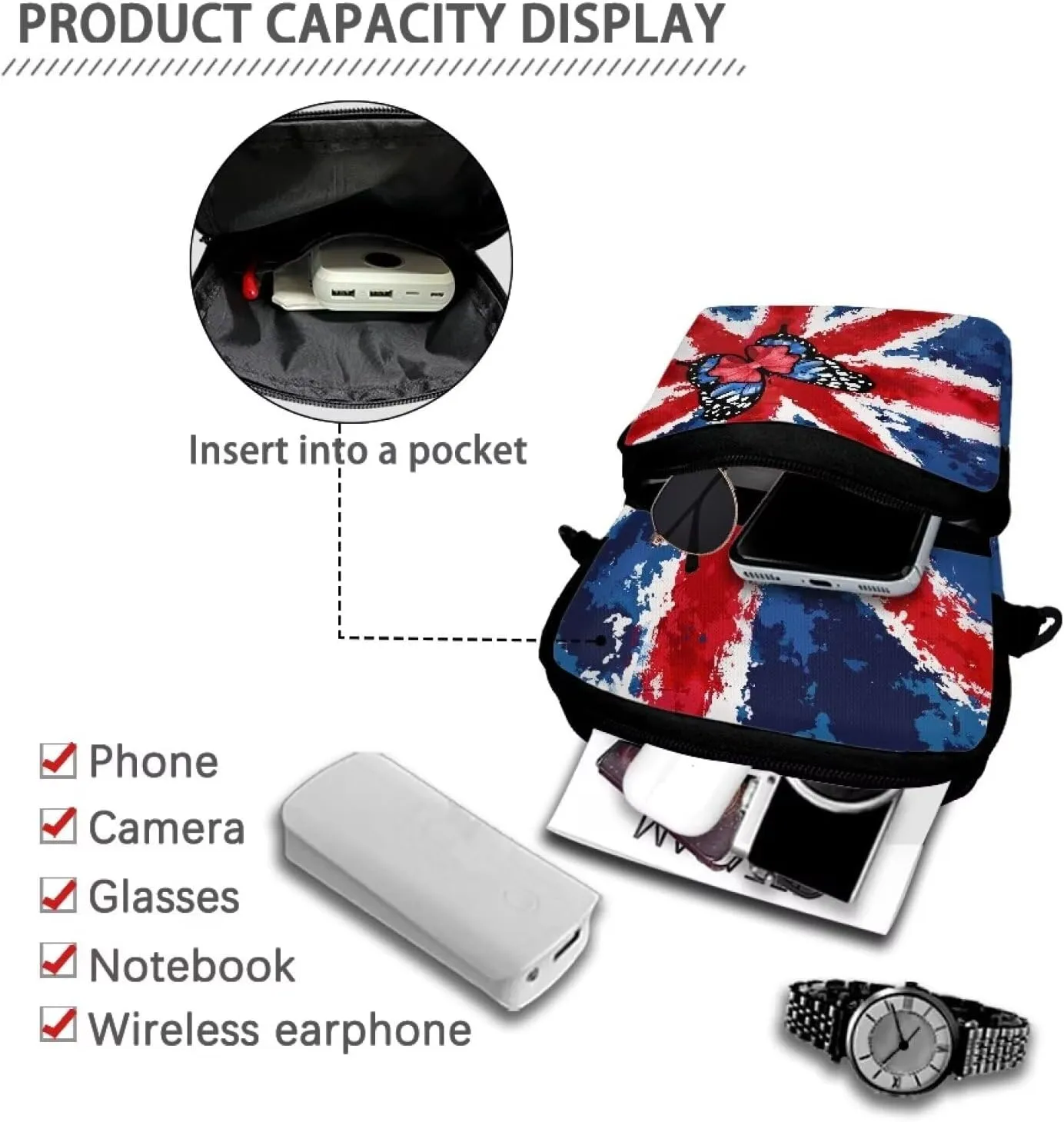Crossbody Phone Bag Shoulder Arm Bag Cell Phone Purse Key Holder Credit Card Organiser Wallet