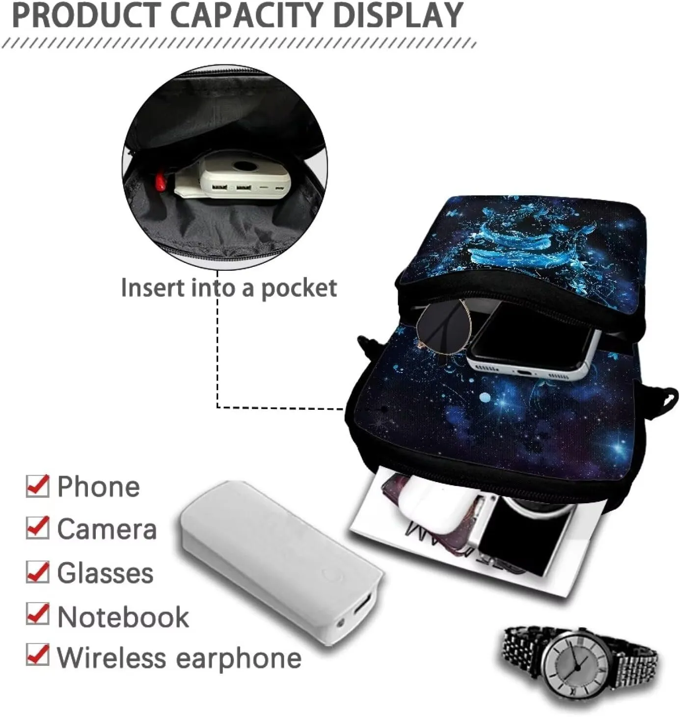 Crossbody Phone Bag Shoulder Arm Bag Cell Phone Purse Key Holder Credit Card Organiser Wallet
