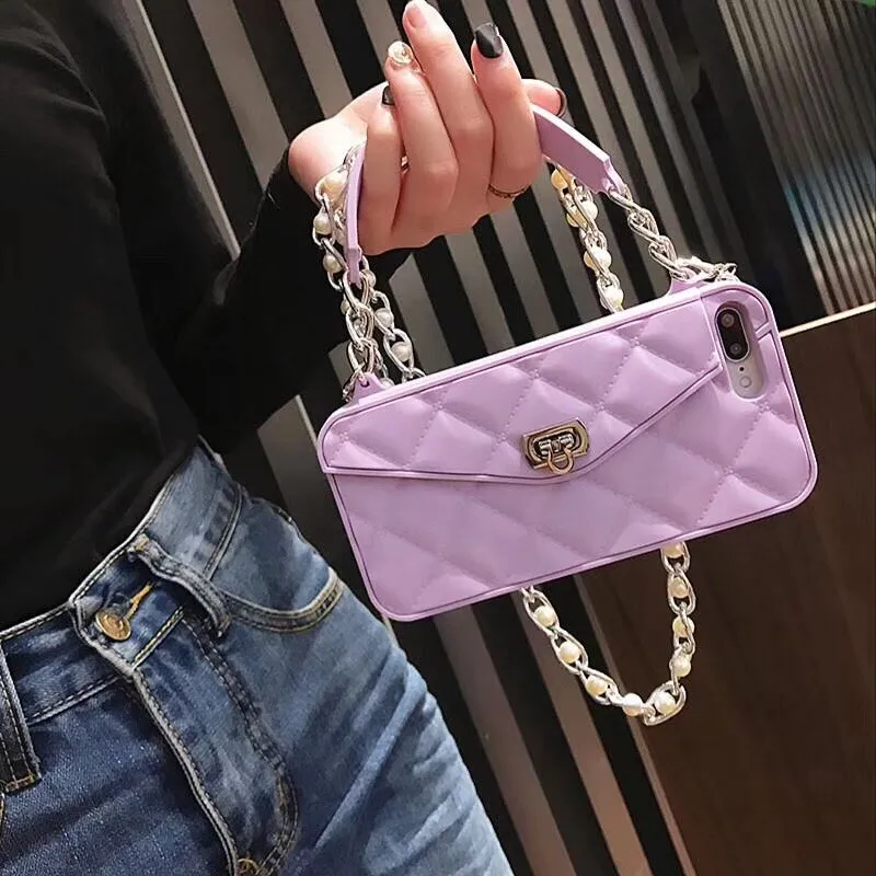 Crossbody Phone Case With Long Strap Chain For iPhone