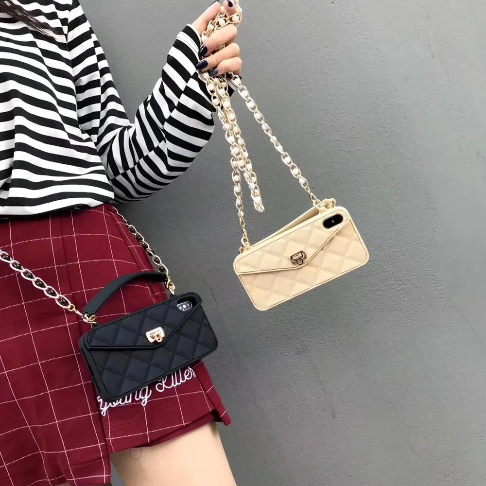 Crossbody Phone Case With Long Strap Chain For iPhone