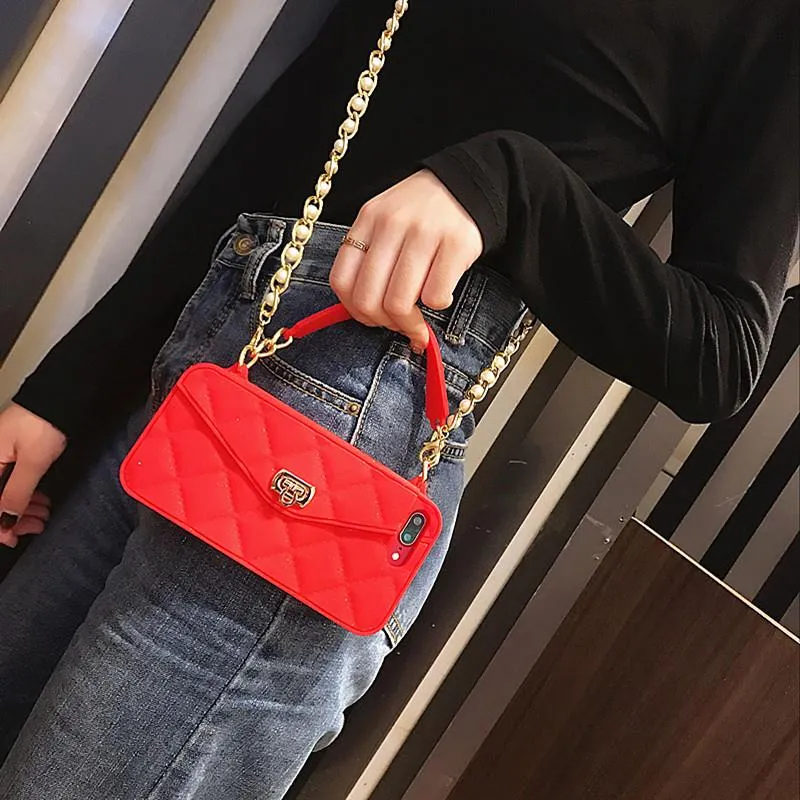Crossbody Phone Case With Long Strap Chain For iPhone