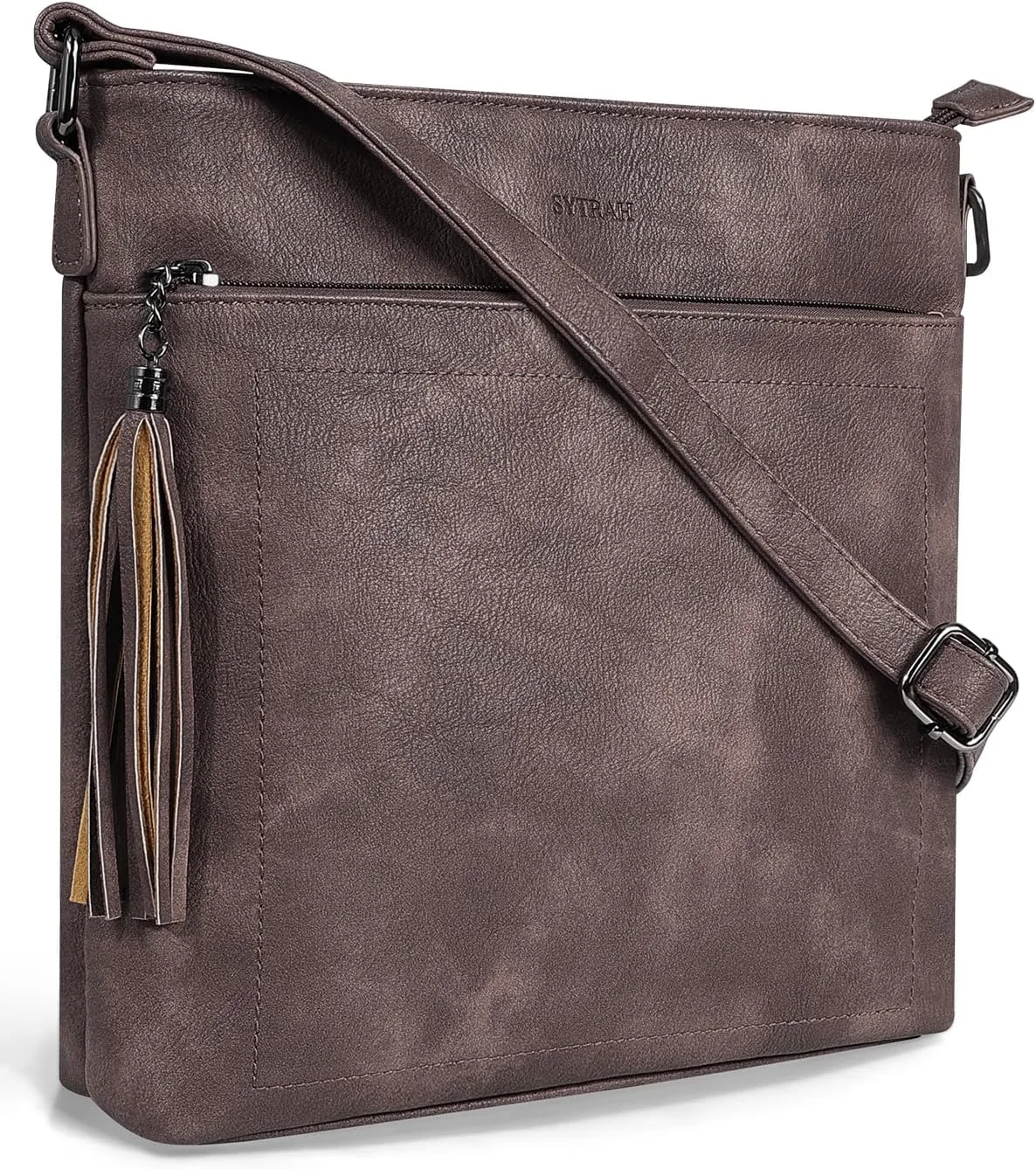 Crossbody Purses for Women, Premium Vagan Leather Crossbody Bag, Adjustable Strap Lightweight Shoulder Bag with Tassel