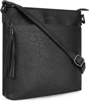 Crossbody Purses for Women, Premium Vagan Leather Crossbody Bag, Adjustable Strap Lightweight Shoulder Bag with Tassel