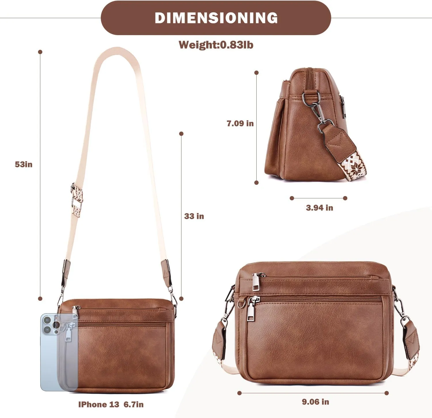 Crossbody Purses for Women Trendy,Vegan Leather Crossbody Bags,Cell Phone Camera Shoulder Handbags with Card Slots