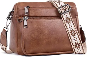 Crossbody Purses for Women Trendy,Vegan Leather Crossbody Bags,Cell Phone Camera Shoulder Handbags with Card Slots
