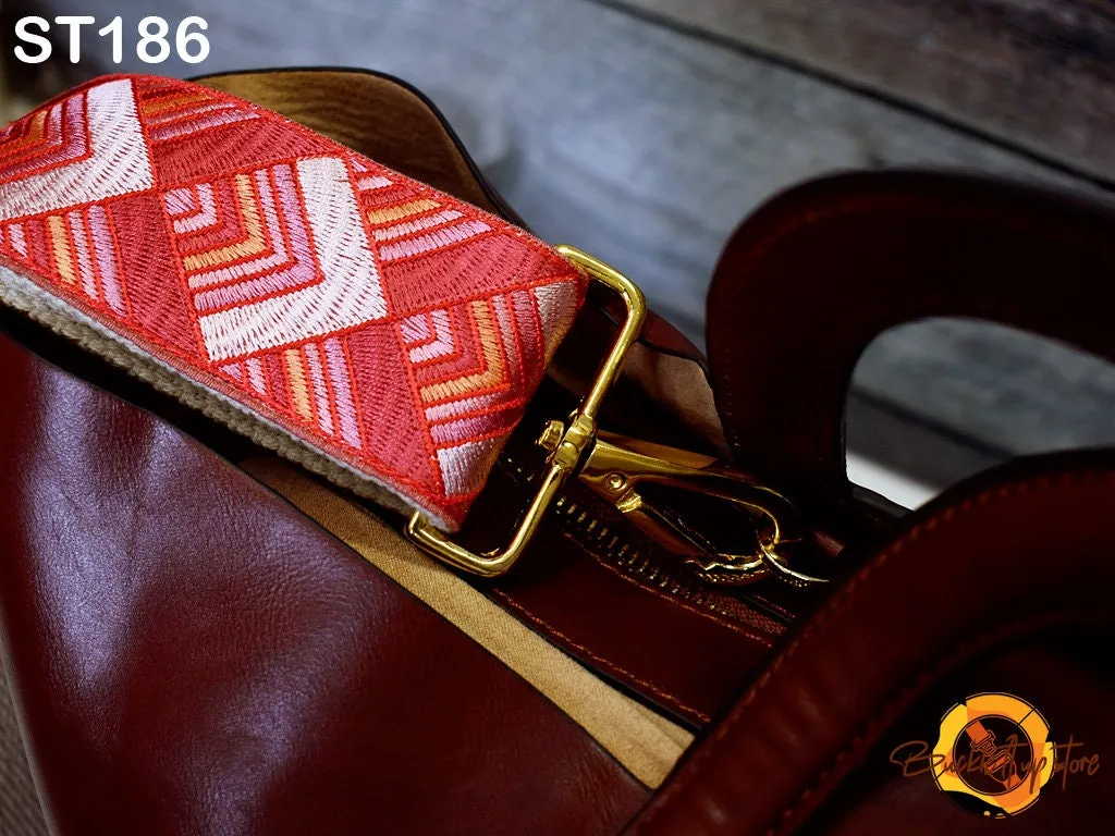 Crossbody Strap for Purses Embroidered Handbag Boho Bag Strap Adjustable Camera Strap Embroidery Replacement Strap Guitar Strap Gift for her