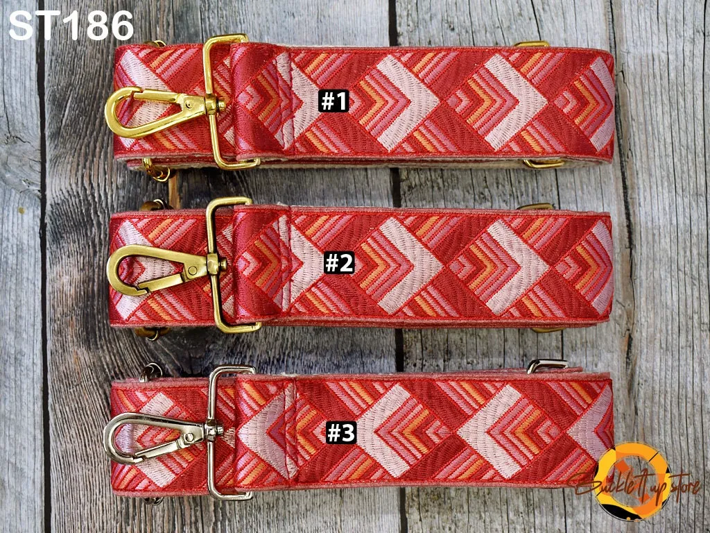 Crossbody Strap for Purses Embroidered Handbag Boho Bag Strap Adjustable Camera Strap Embroidery Replacement Strap Guitar Strap Gift for her