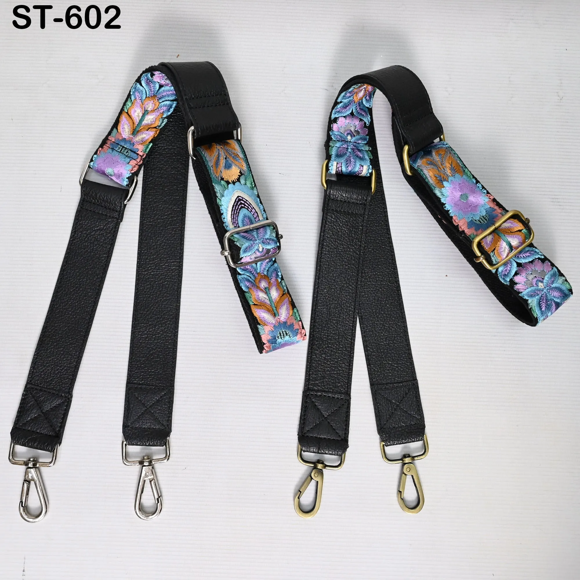 Crossbody Strap Replacement Black Leather Handbag Boho Messanger Bag Adjustable Strap Purses, Laptop Bags Embroidery Christmas Gift Mother