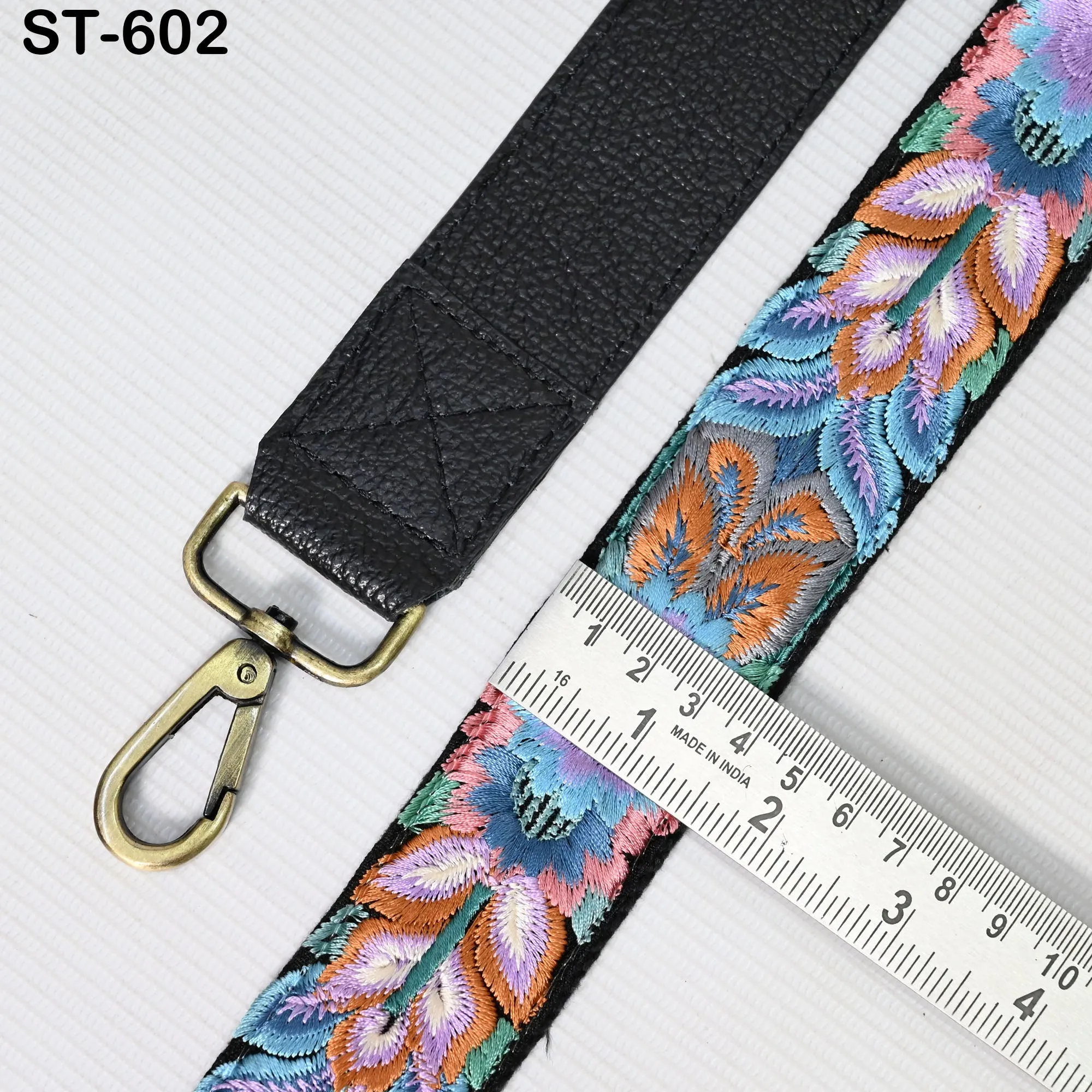 Crossbody Strap Replacement Black Leather Handbag Boho Messanger Bag Adjustable Strap Purses, Laptop Bags Embroidery Christmas Gift Mother