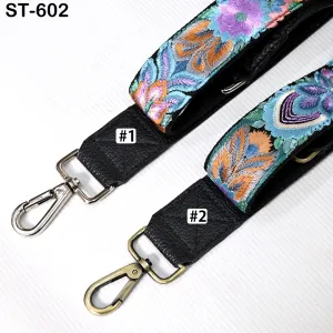 Crossbody Strap Replacement Black Leather Handbag Boho Messanger Bag Adjustable Strap Purses, Laptop Bags Embroidery Christmas Gift Mother