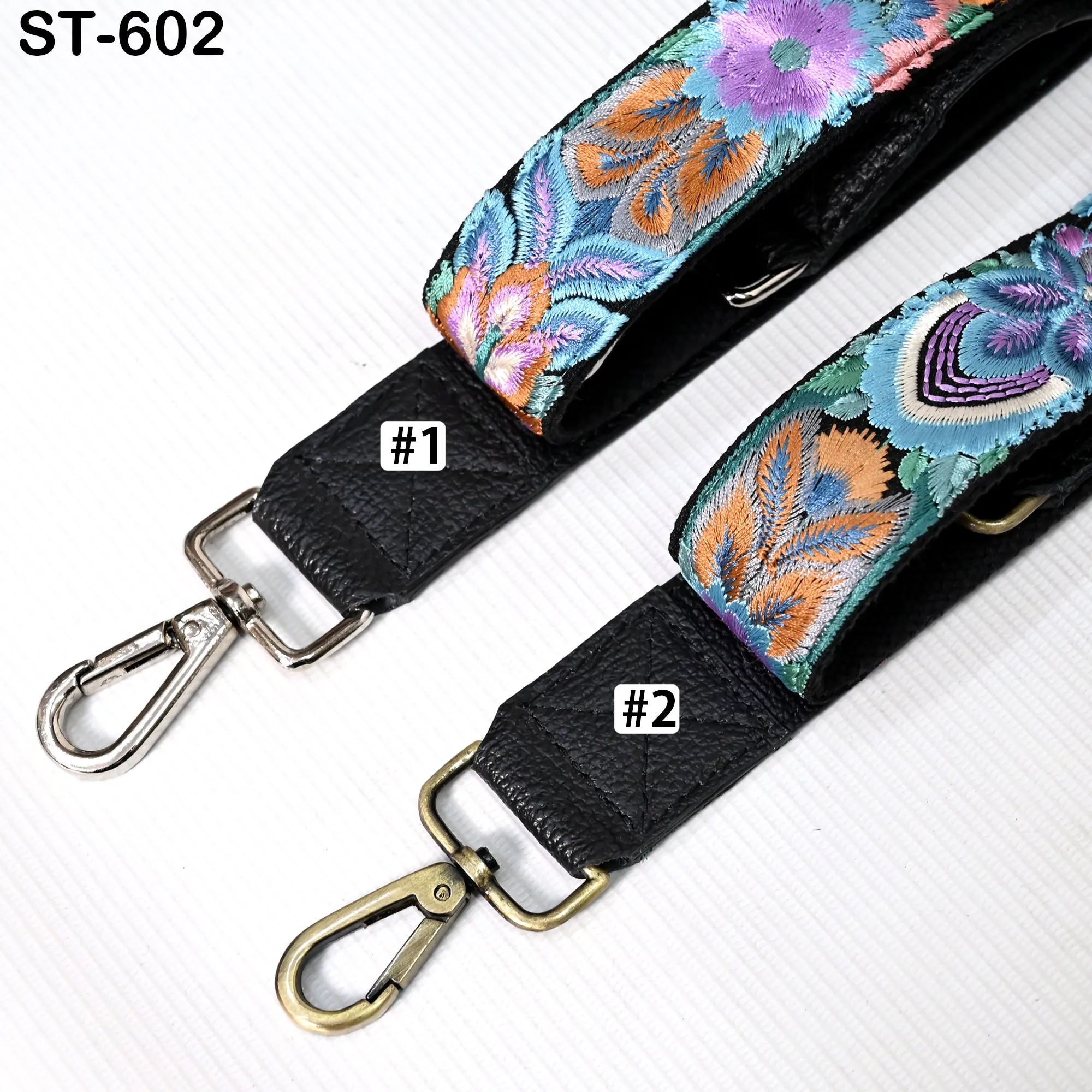 Crossbody Strap Replacement Black Leather Handbag Boho Messanger Bag Adjustable Strap Purses, Laptop Bags Embroidery Christmas Gift Mother