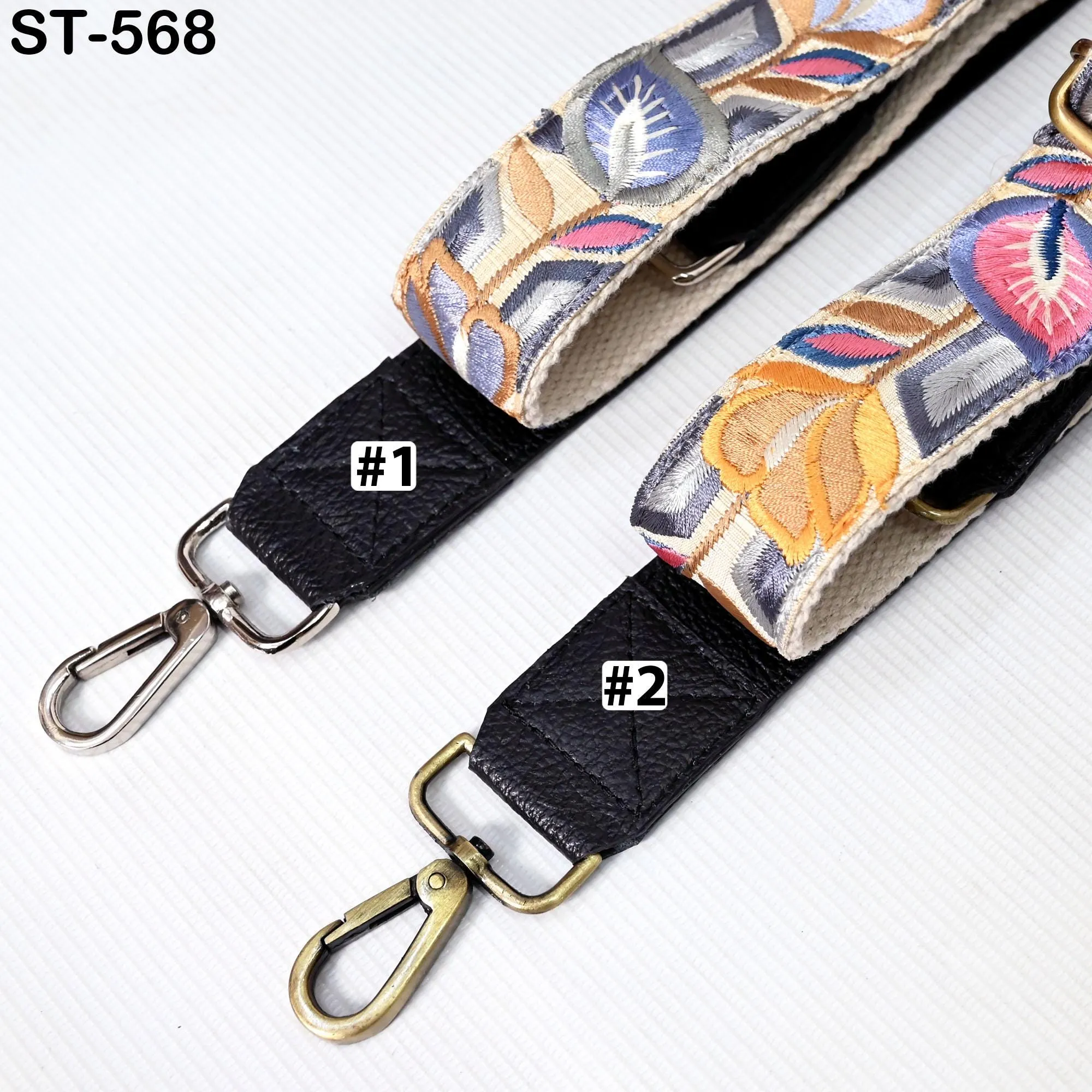 Crossbody Strap Replacement Black Leather Handbag Boho Messanger Bag Adjustable Strap Purses, Laptop Bags Embroidery Christmas Gift Sister