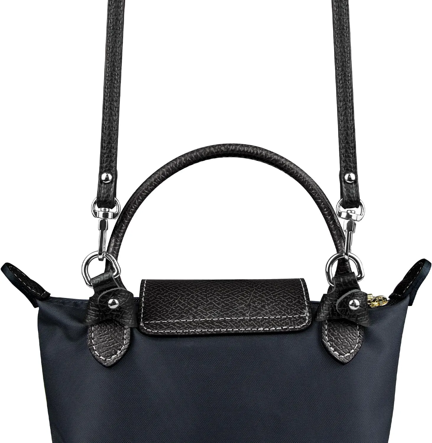 Crossbody Strap Replacement for Longchamp Pouch with Handle Mini Bag Adjustable Conversion Kit for Long Champ(Width:9mm,Color:Black)