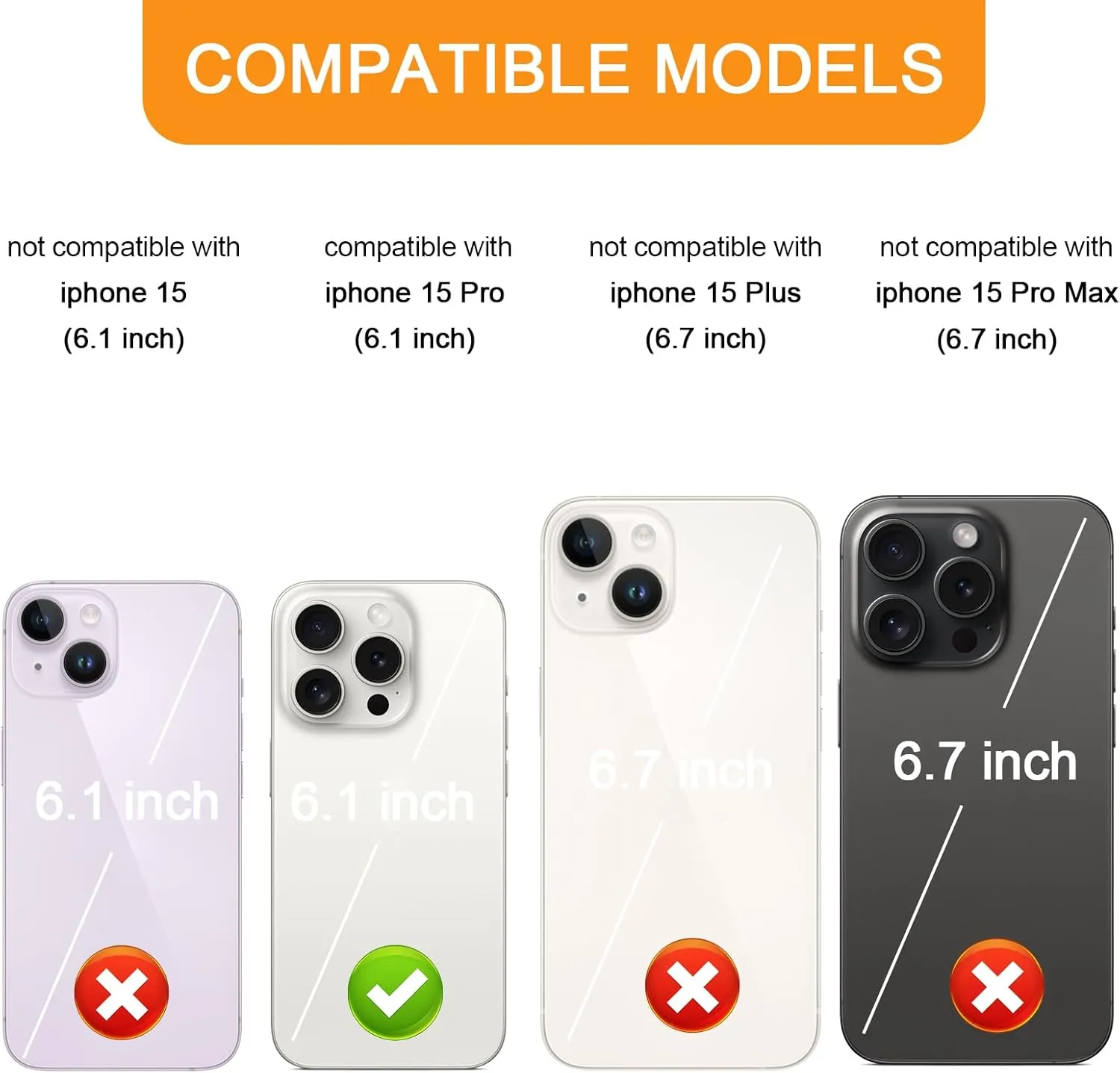 Crossbody Zippered Wallet Case for iphone 15 Pro, PU Leather Handbag Purse Flip Cover Standar, Independent Slot Adjustable Strap 6.1-Inch iphone Case Beige