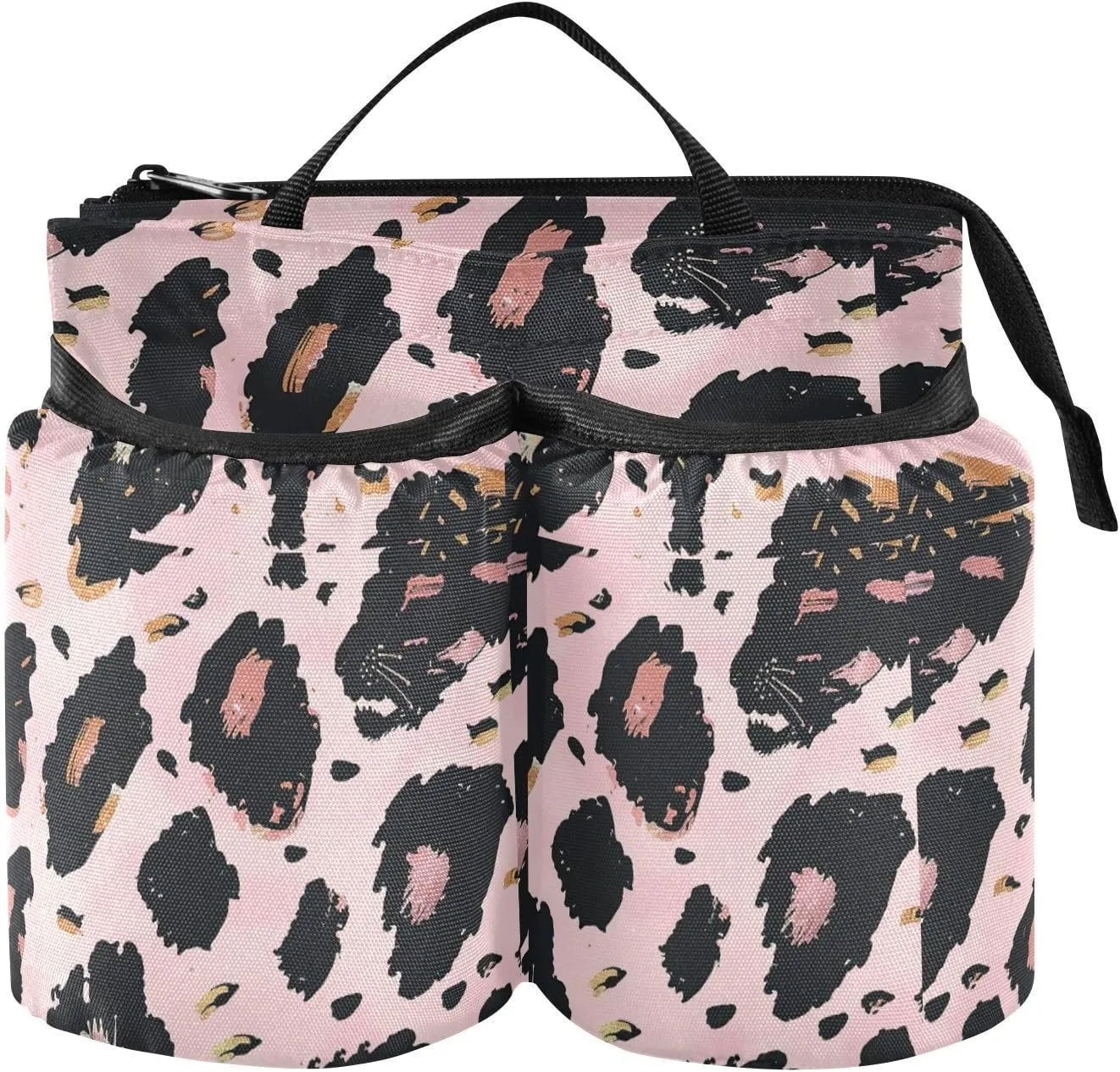 Cup Holder Luggage Upgraded Leopard Print Bottle Holder Luggage Travel Gifts for Flight Attendants Businessmen Travelers porta vaso para maleta