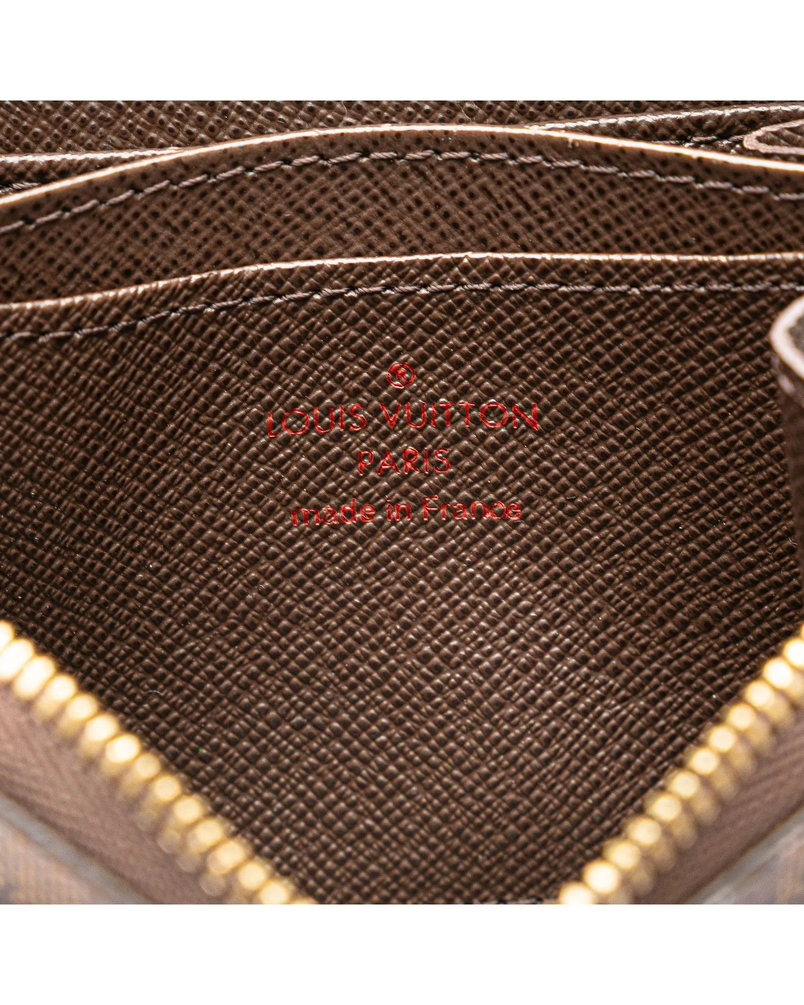 Damier Ebene Canvas Zip-Around Coin Purse with Interior Slip Pockets