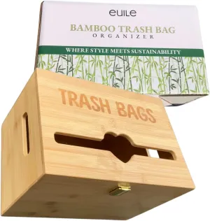 Decorative Extra Large Trash Bags Holder & Dispenser - Garbage Bag Organizer Dispenser Roll Holder Under Sink For Kitchen & Cabinet - Wall-Mounted Trash Bags Organizer Storage For Plastic Bags