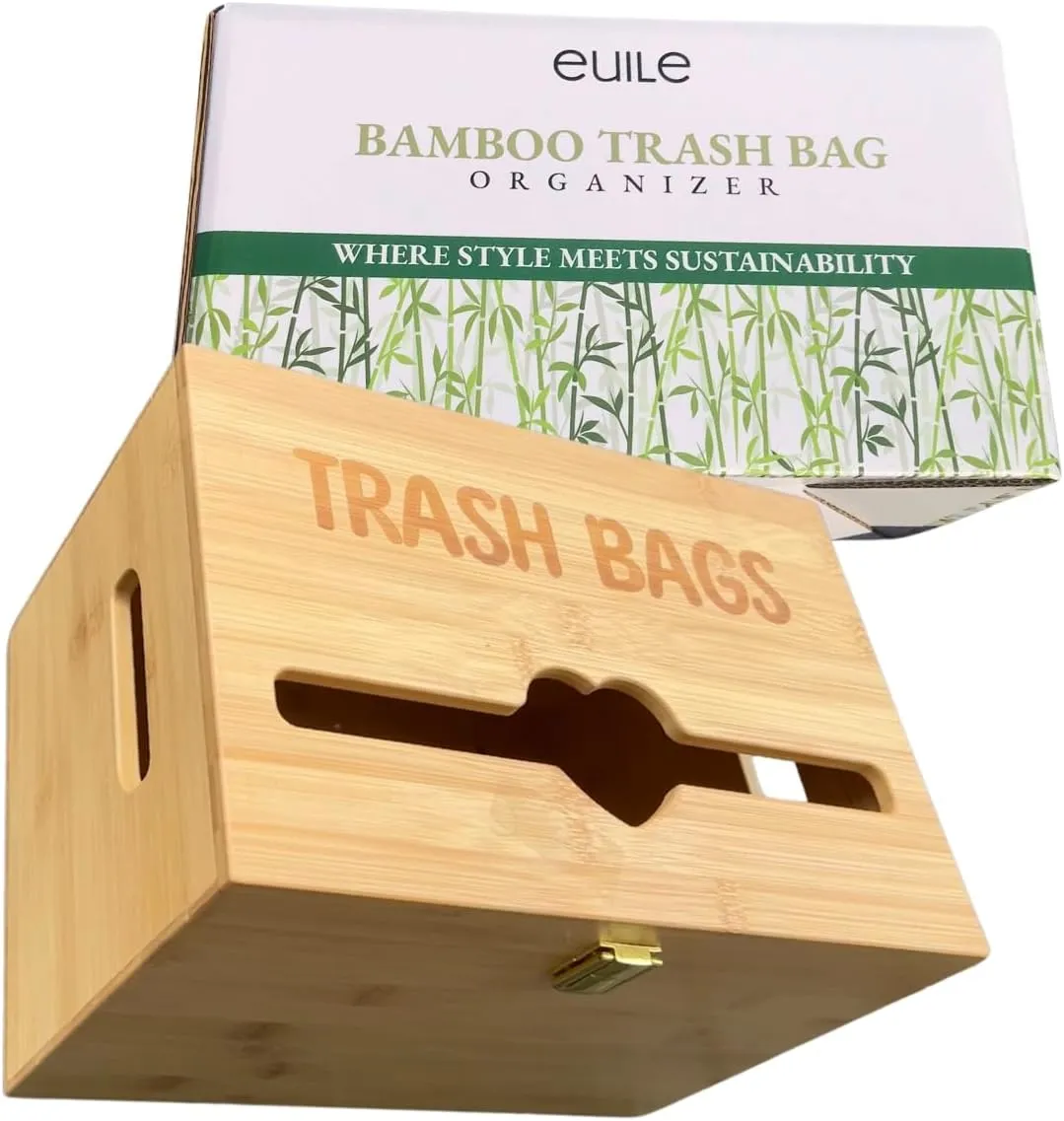 Decorative Extra Large Trash Bags Holder & Dispenser - Garbage Bag Organizer Dispenser Roll Holder Under Sink For Kitchen & Cabinet - Wall-Mounted Trash Bags Organizer Storage For Plastic Bags