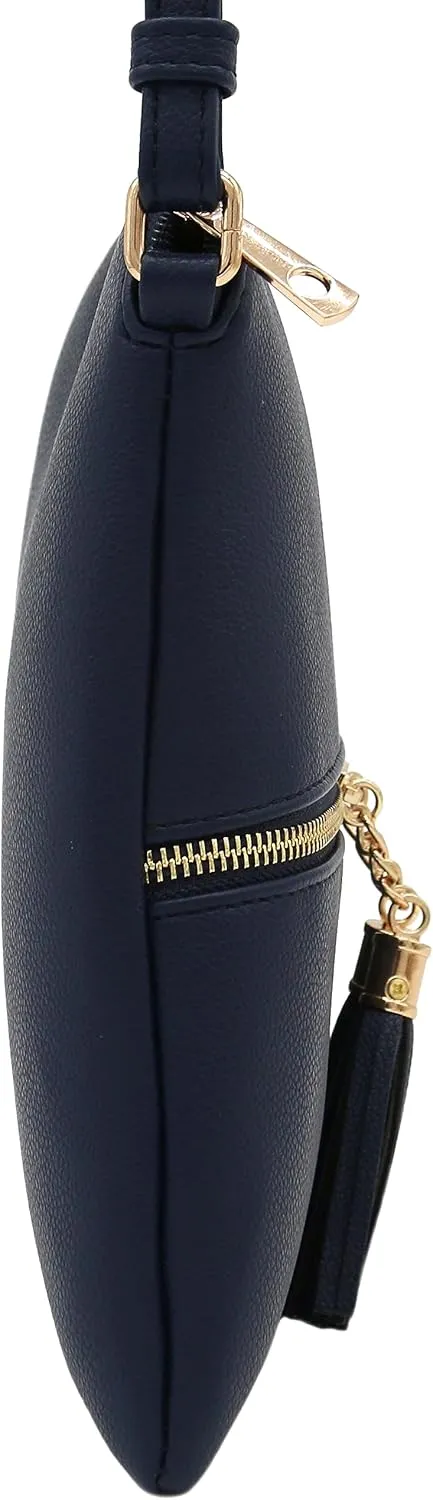 DELUXITY Lightweight Medium Crossbody Bag with Tassel