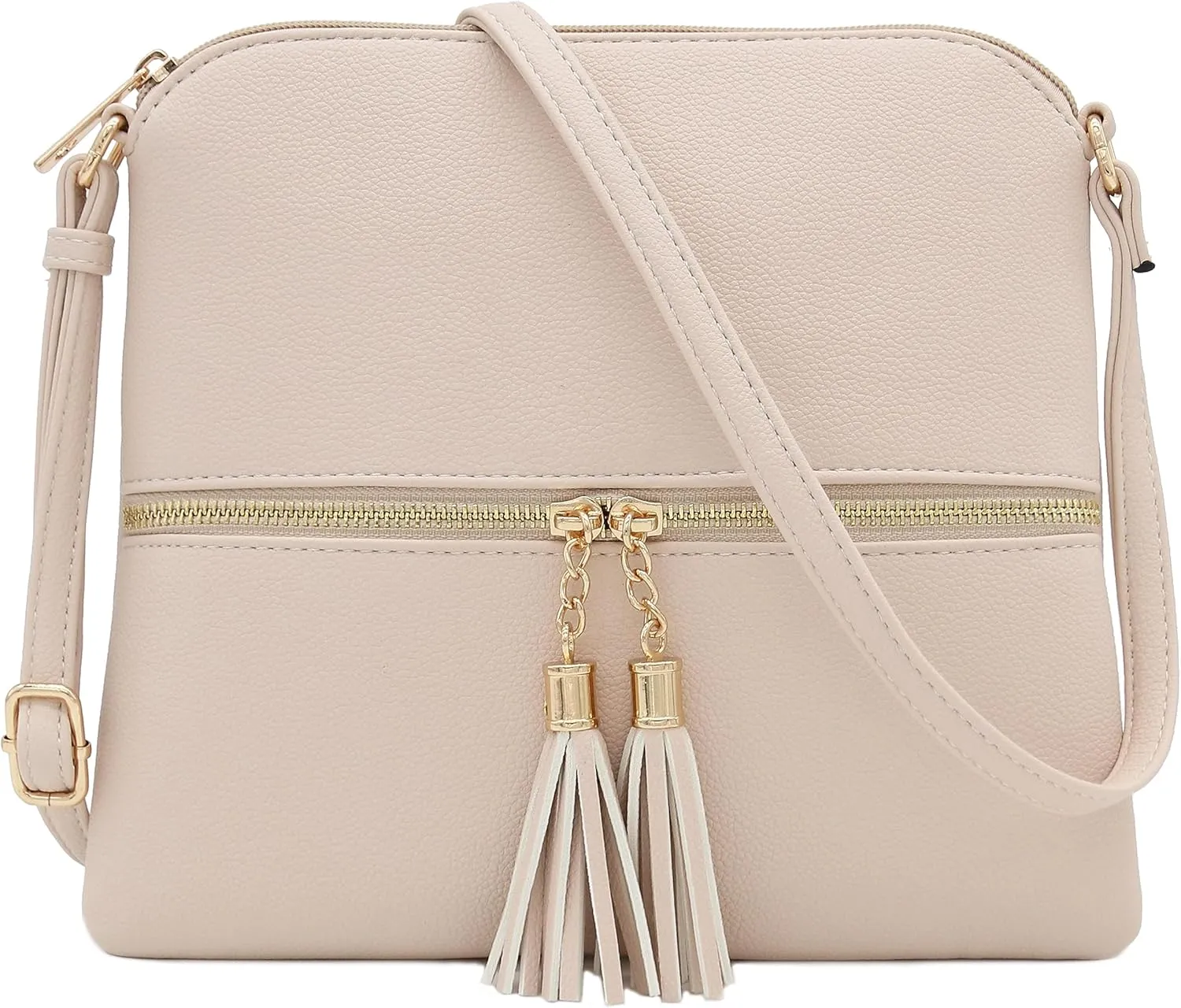 DELUXITY Lightweight Medium Crossbody Bag with Tassel