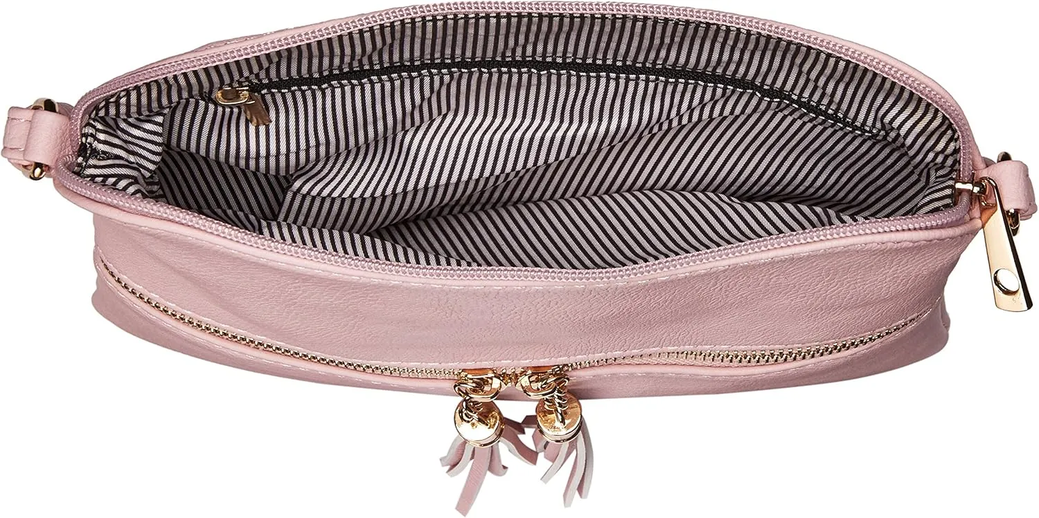 DELUXITY Lightweight Medium Crossbody Bag with Tassel