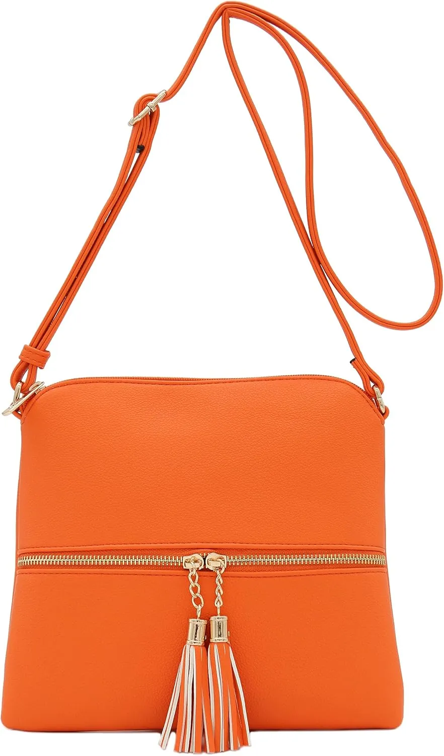 DELUXITY Lightweight Medium Crossbody Bag with Tassel