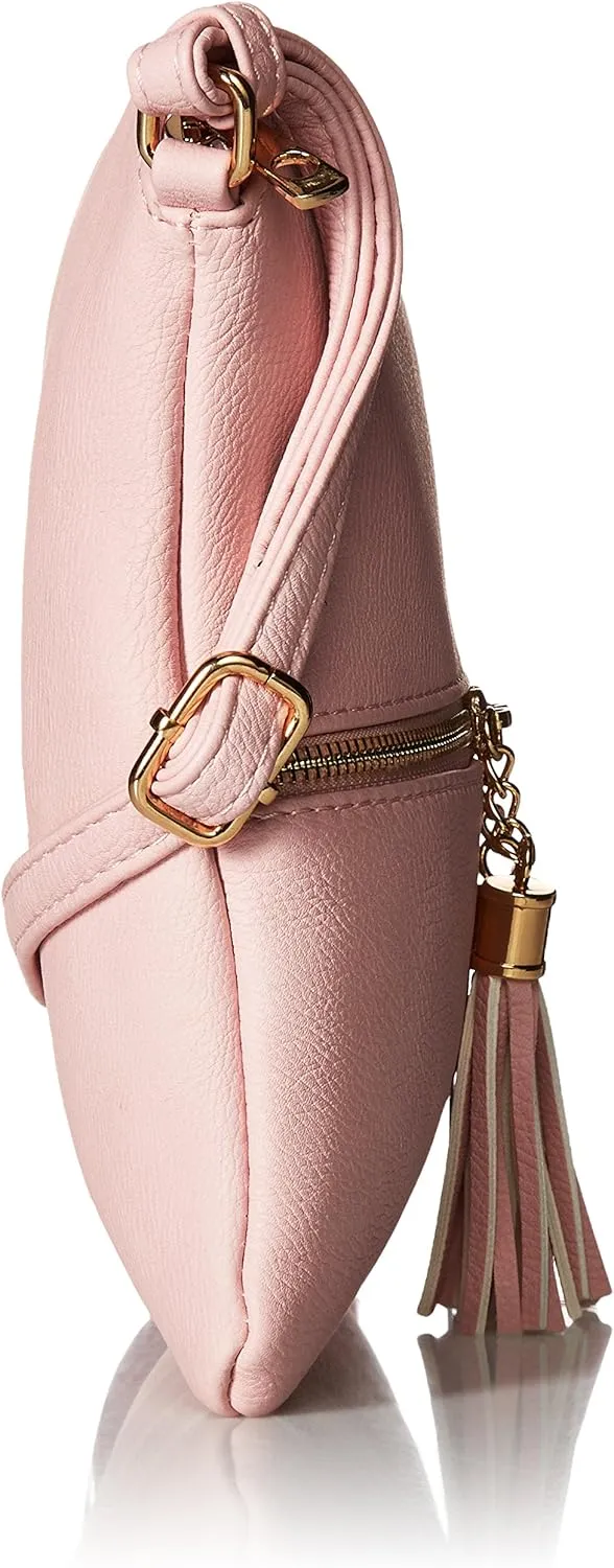 DELUXITY Lightweight Medium Crossbody Bag with Tassel