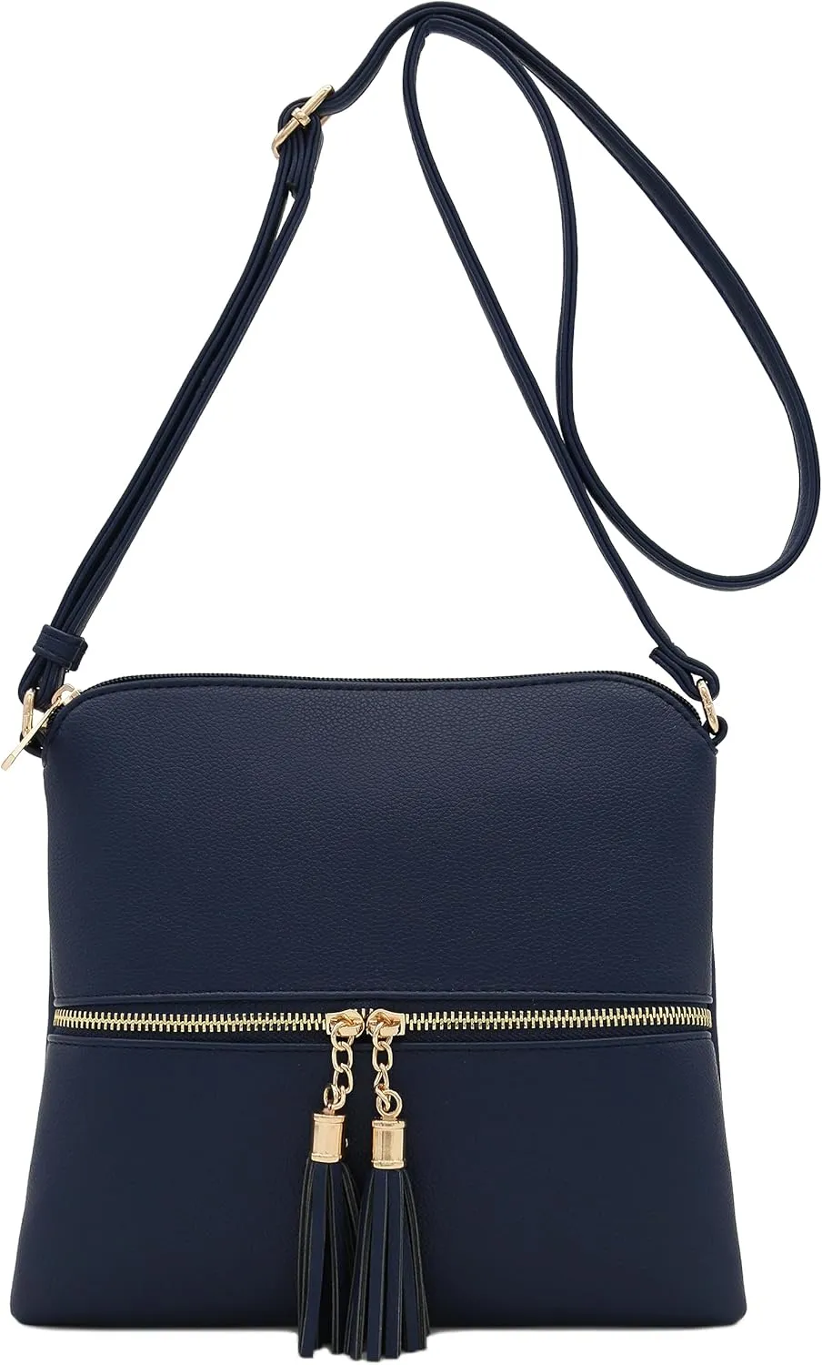 DELUXITY Lightweight Medium Crossbody Bag with Tassel