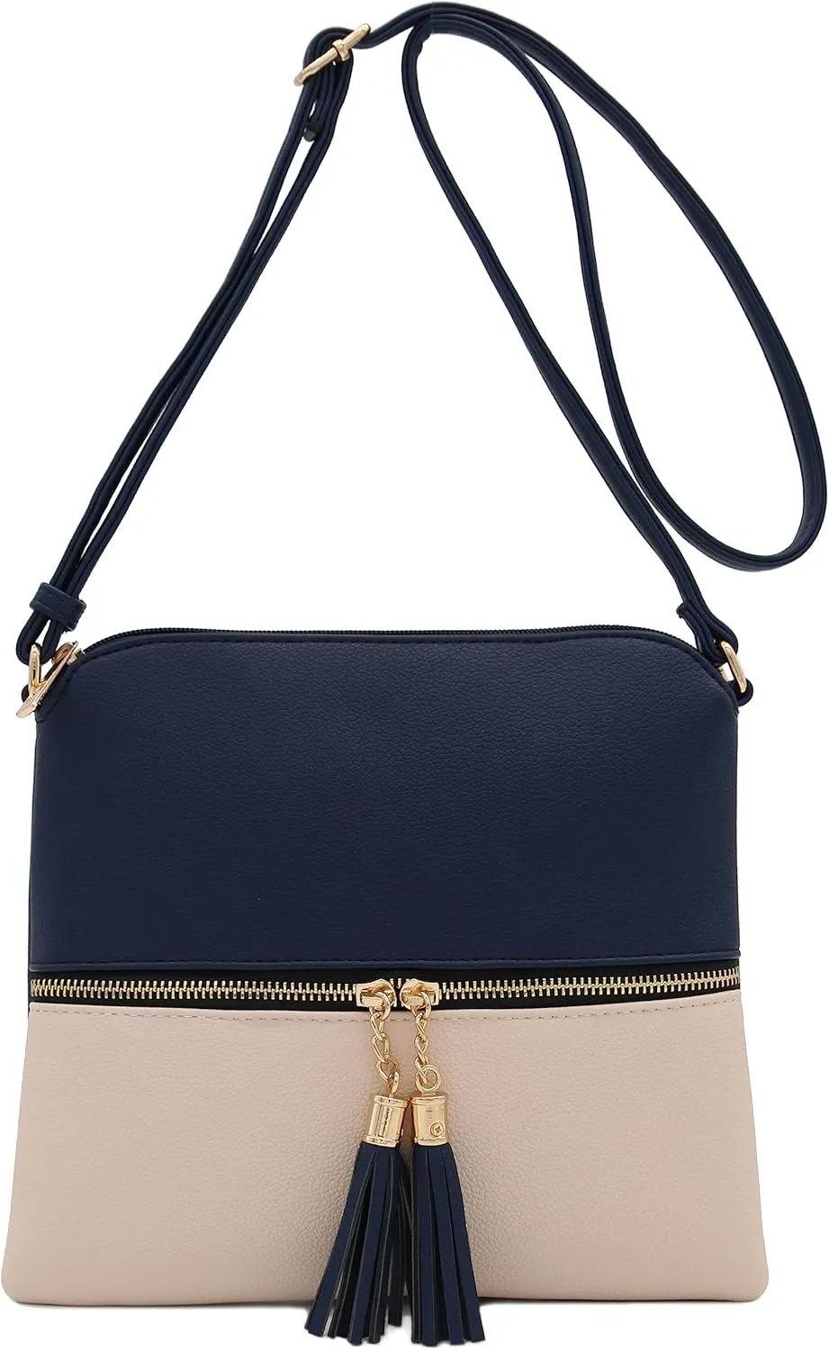 DELUXITY Lightweight Medium Crossbody Bag with Tassel